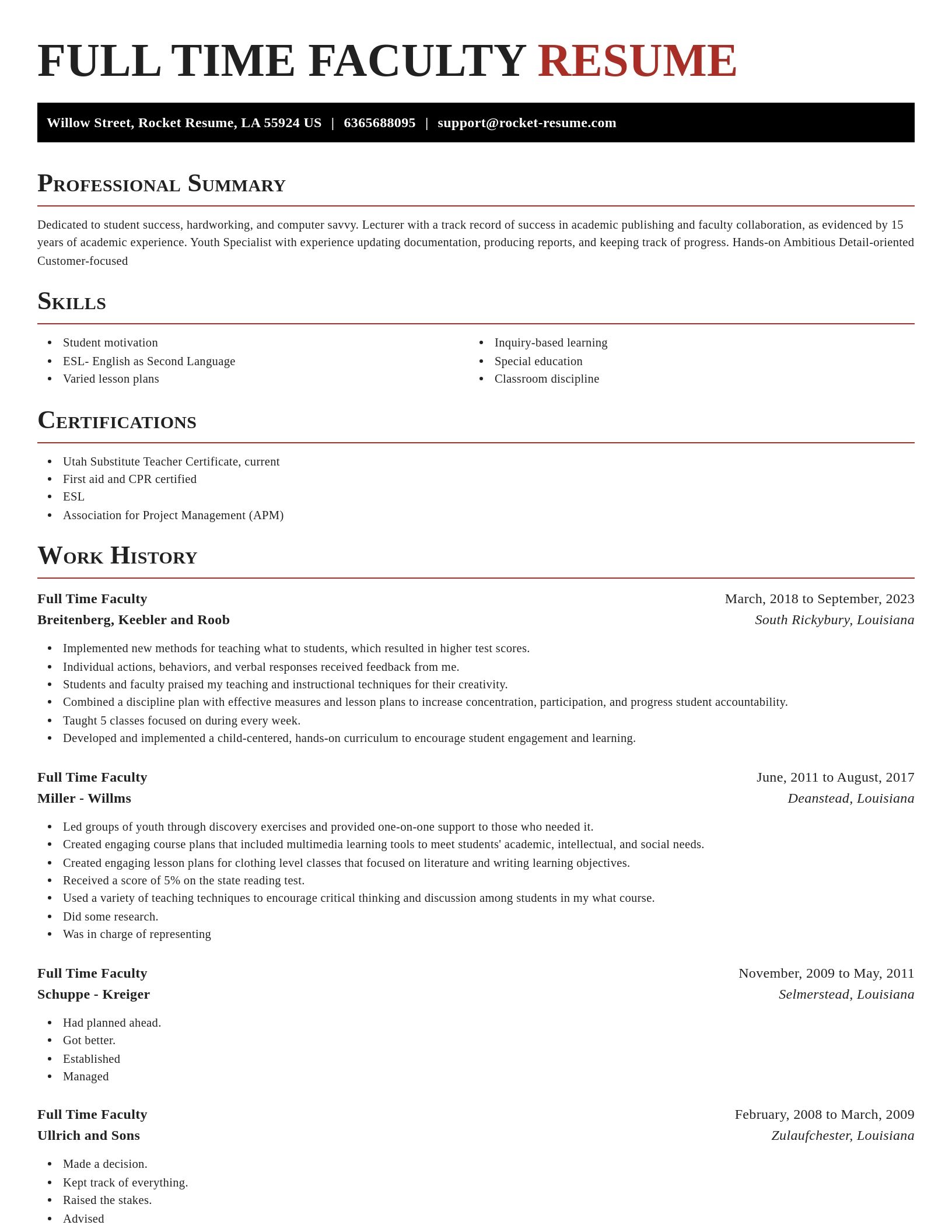 Exquisite resume template