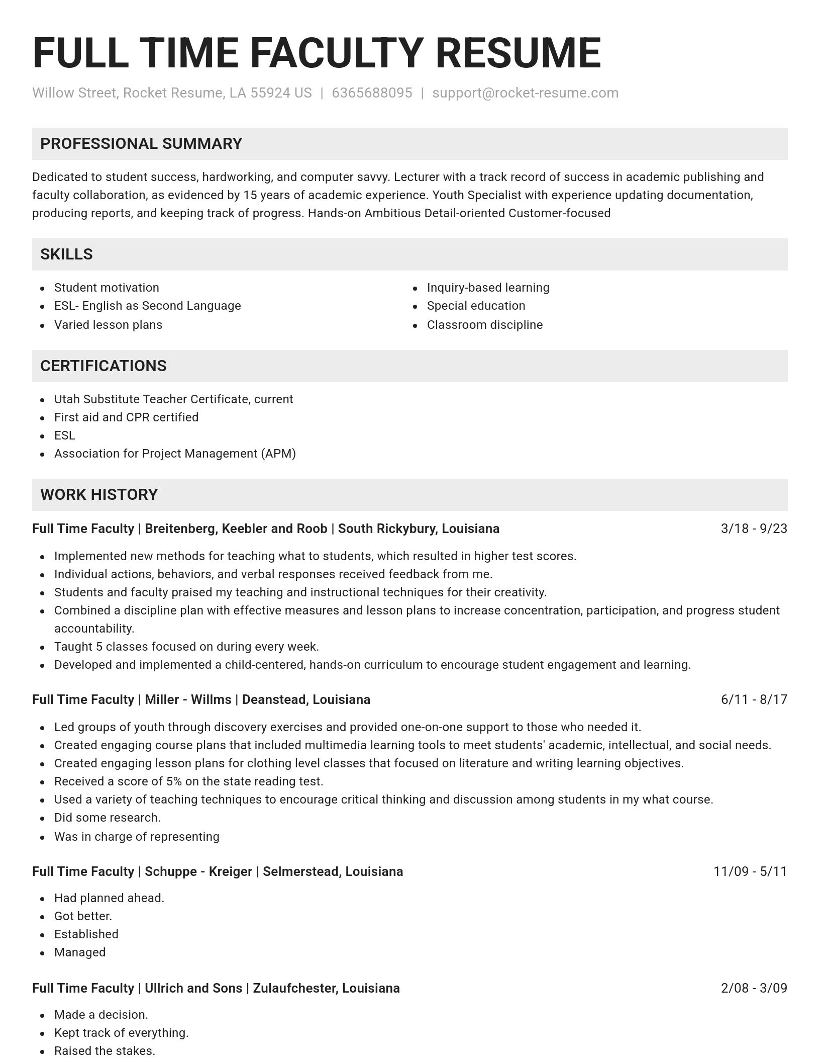 Genius resume template