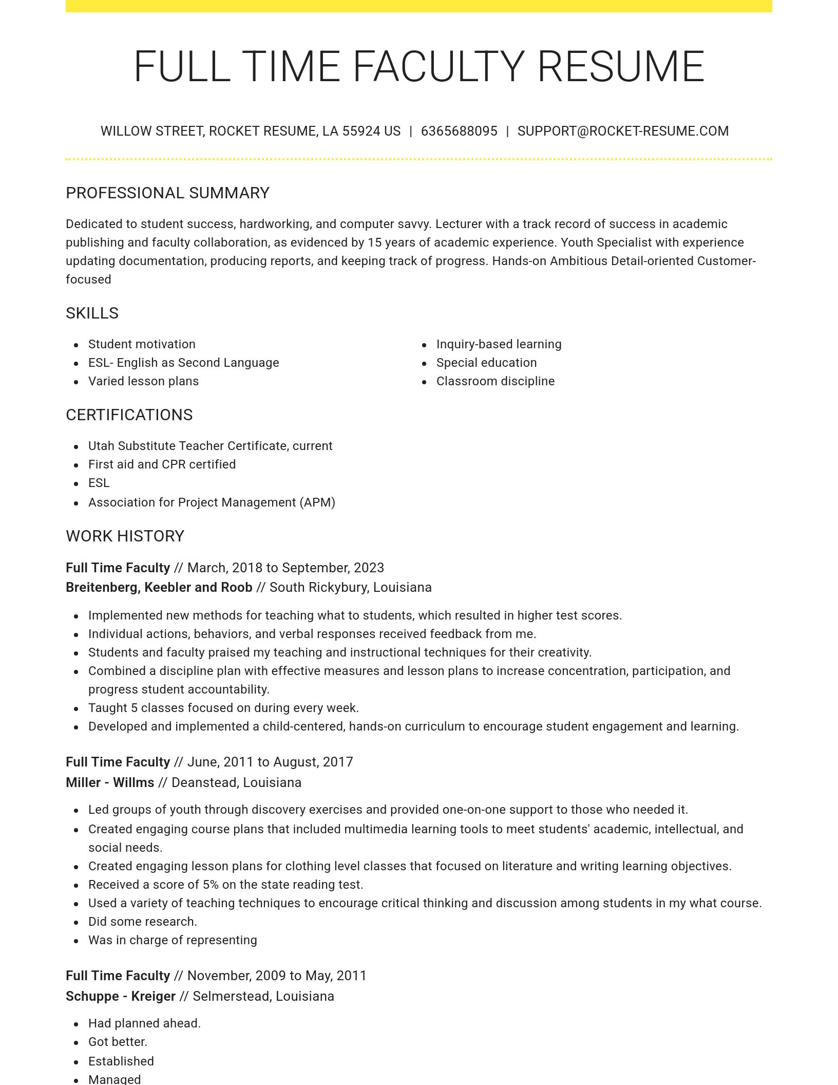 Grand resume template