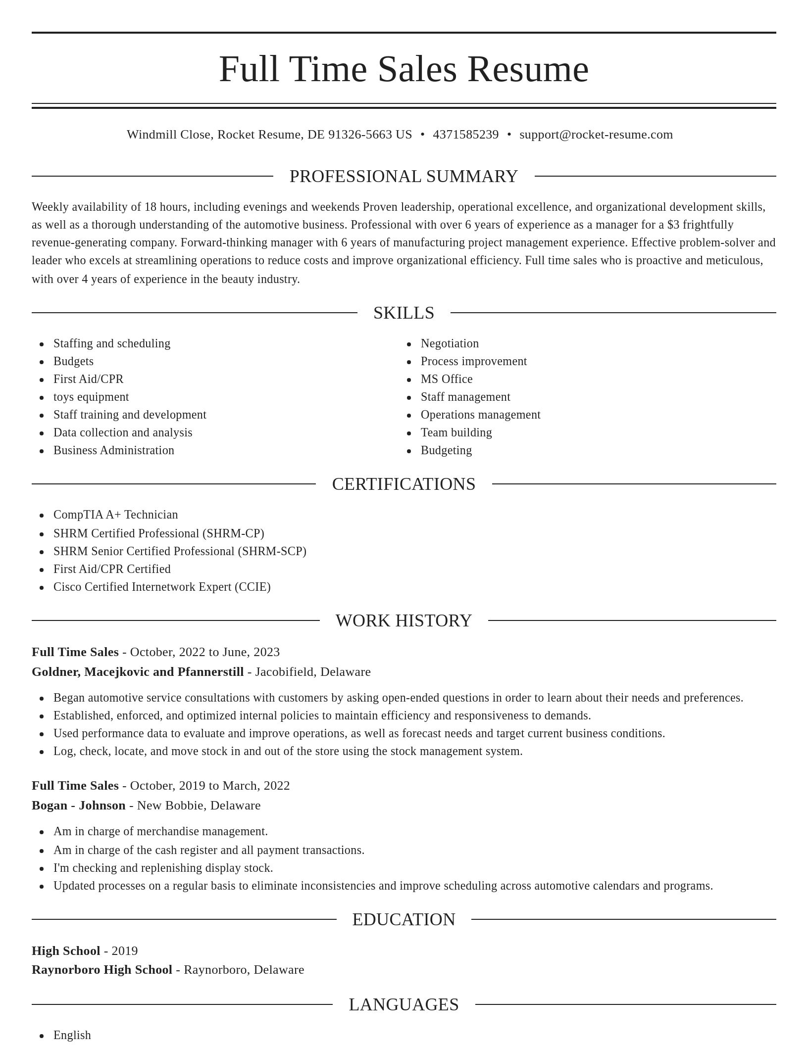 Elegant resume template