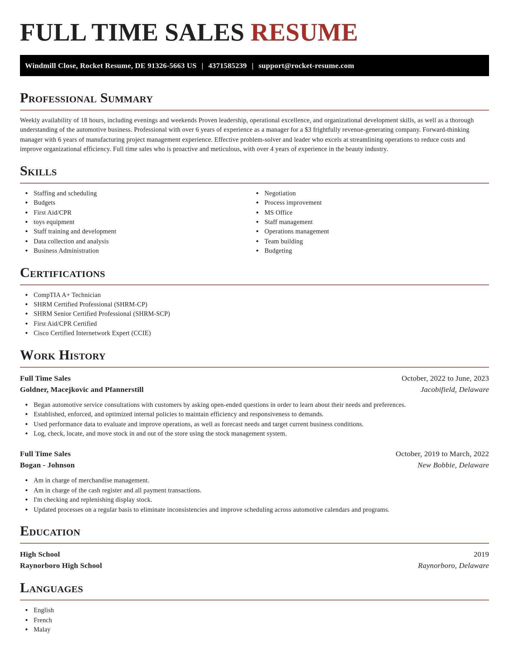 Exquisite resume template
