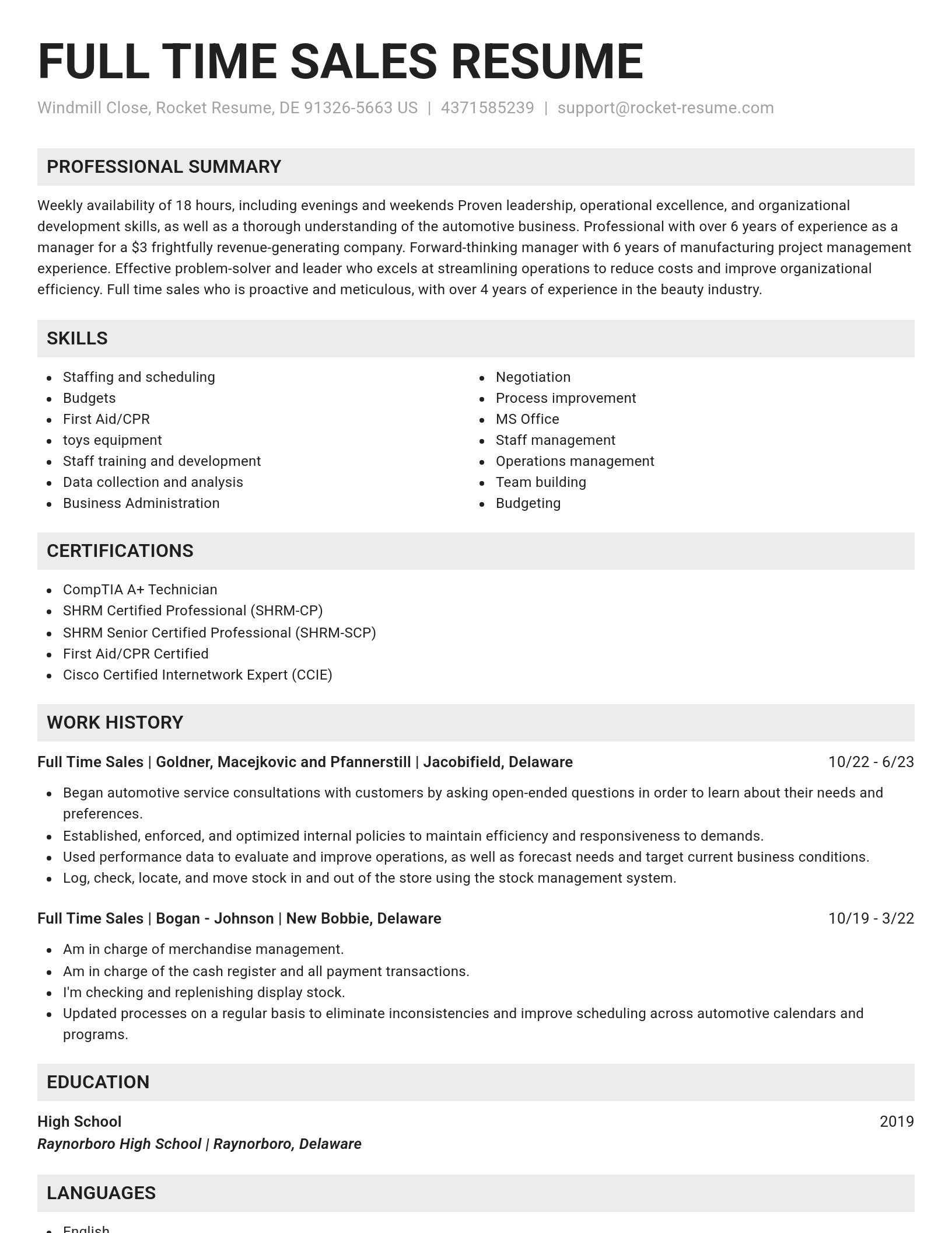 Genius resume template