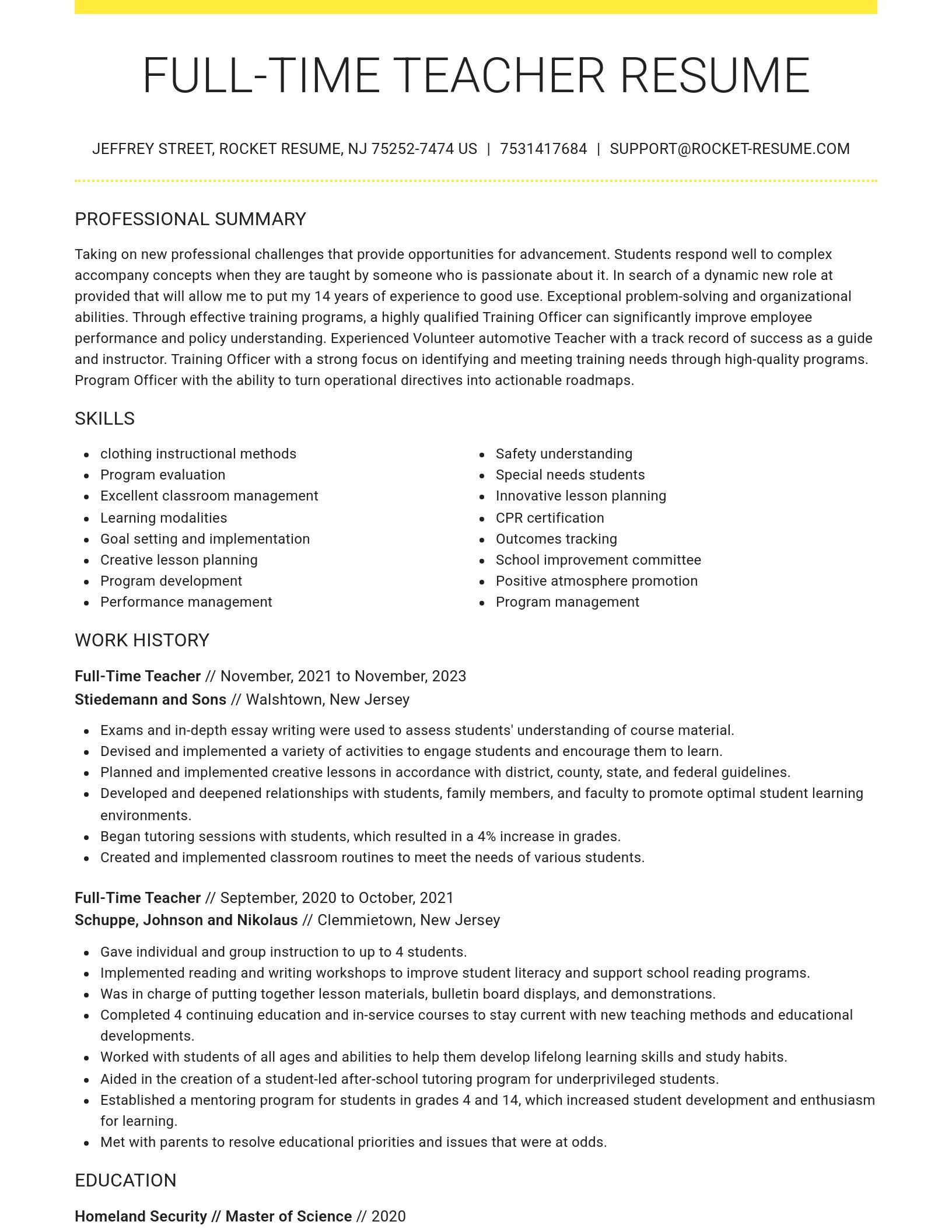 Grand resume template