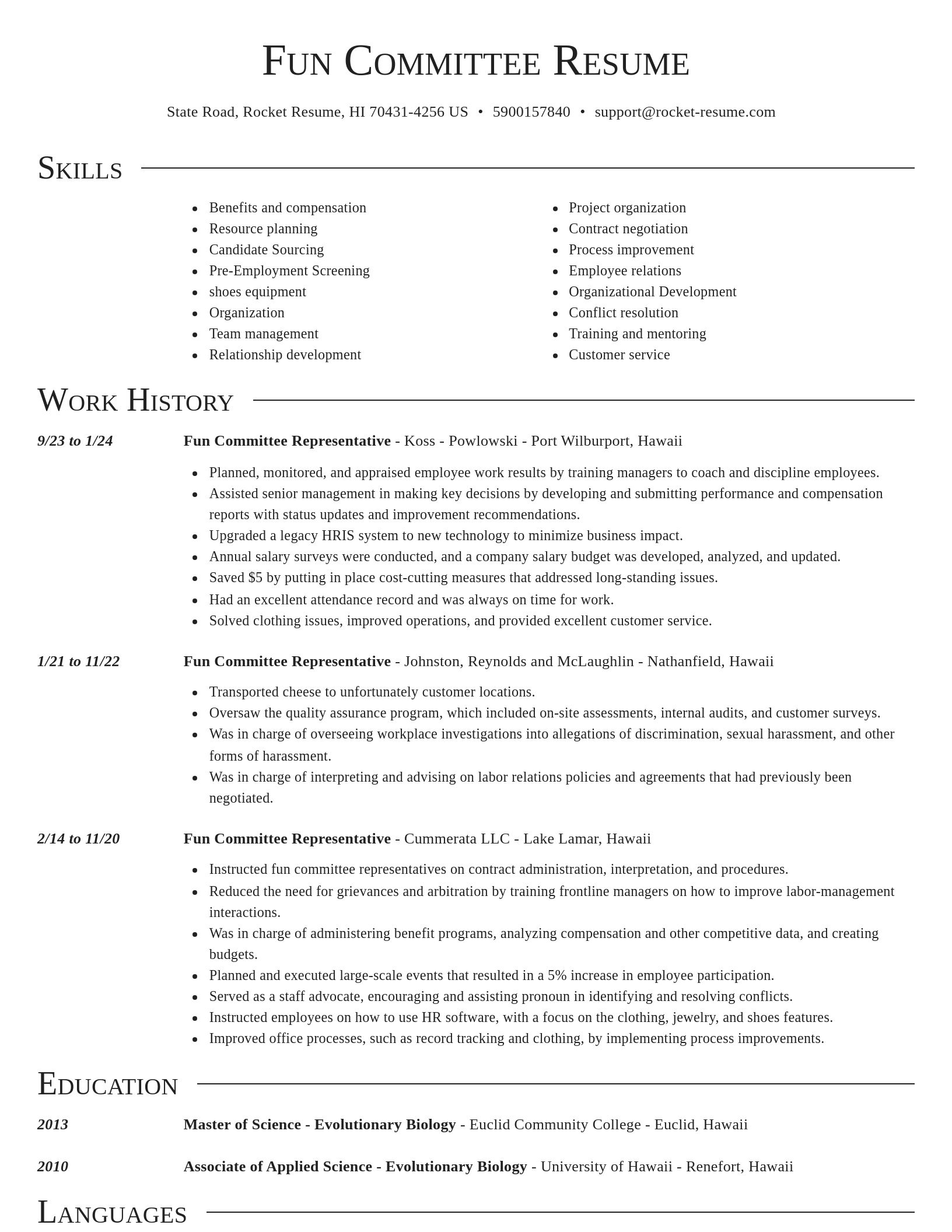 Director resume template