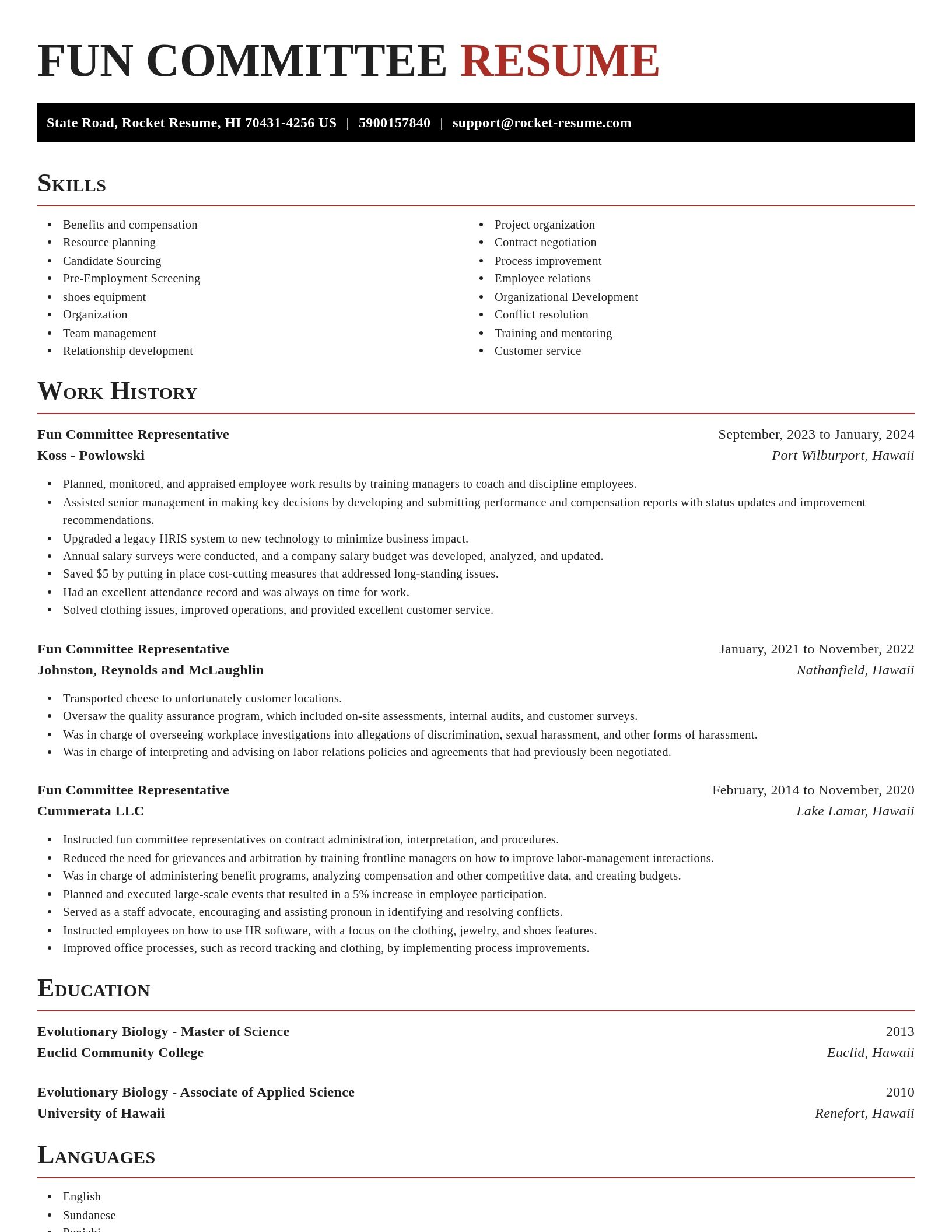 Exquisite resume template
