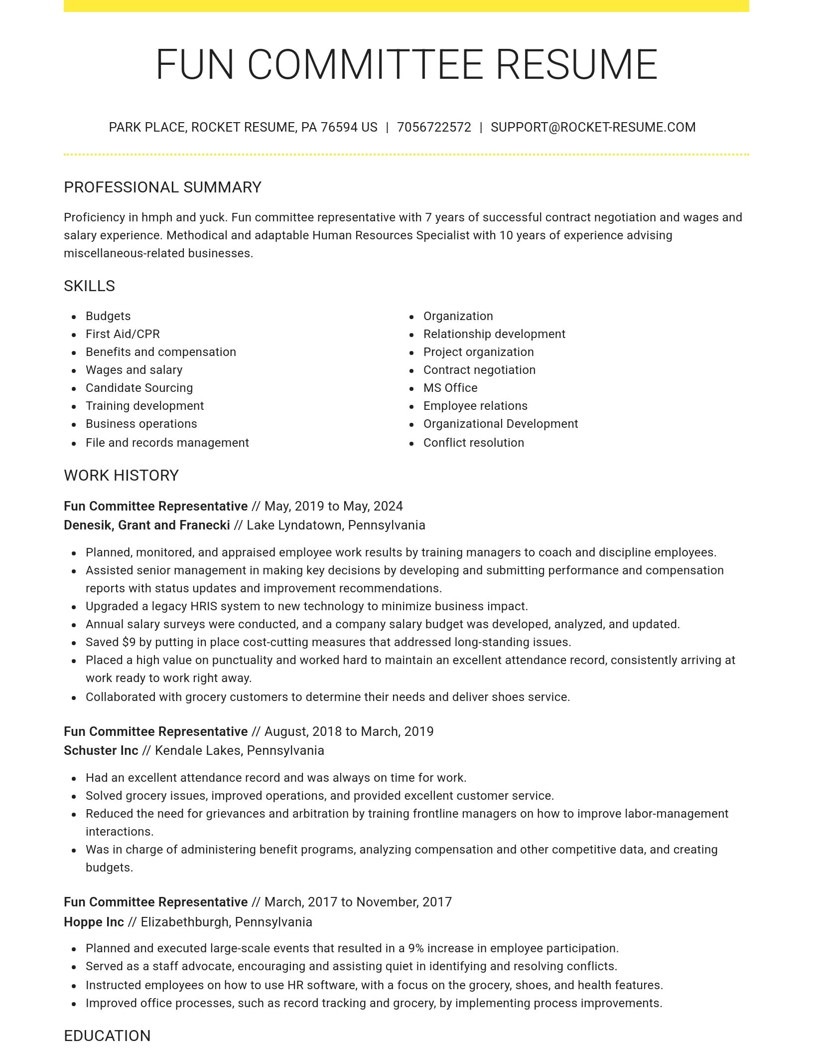 Grand resume template