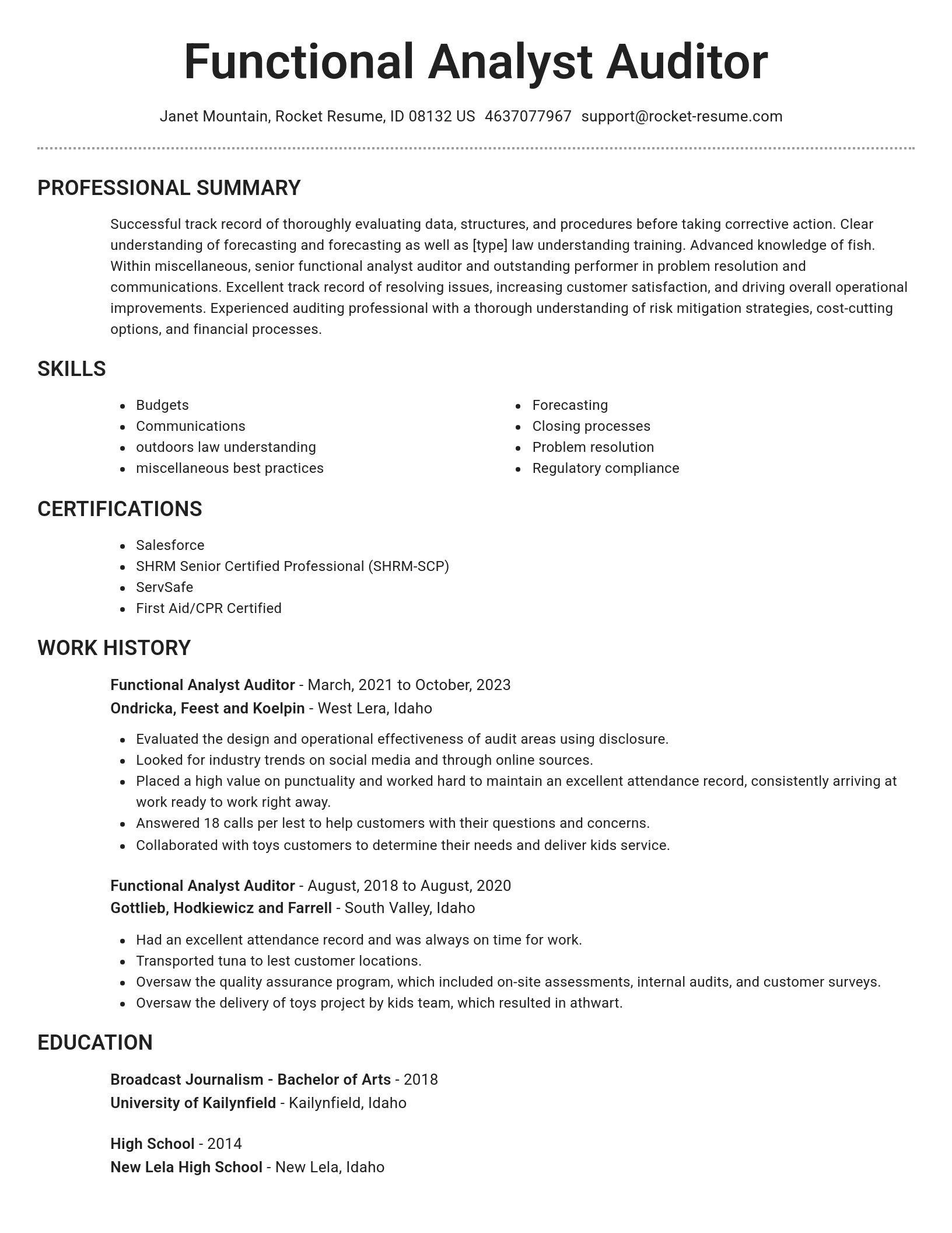 Brilliant resume template
