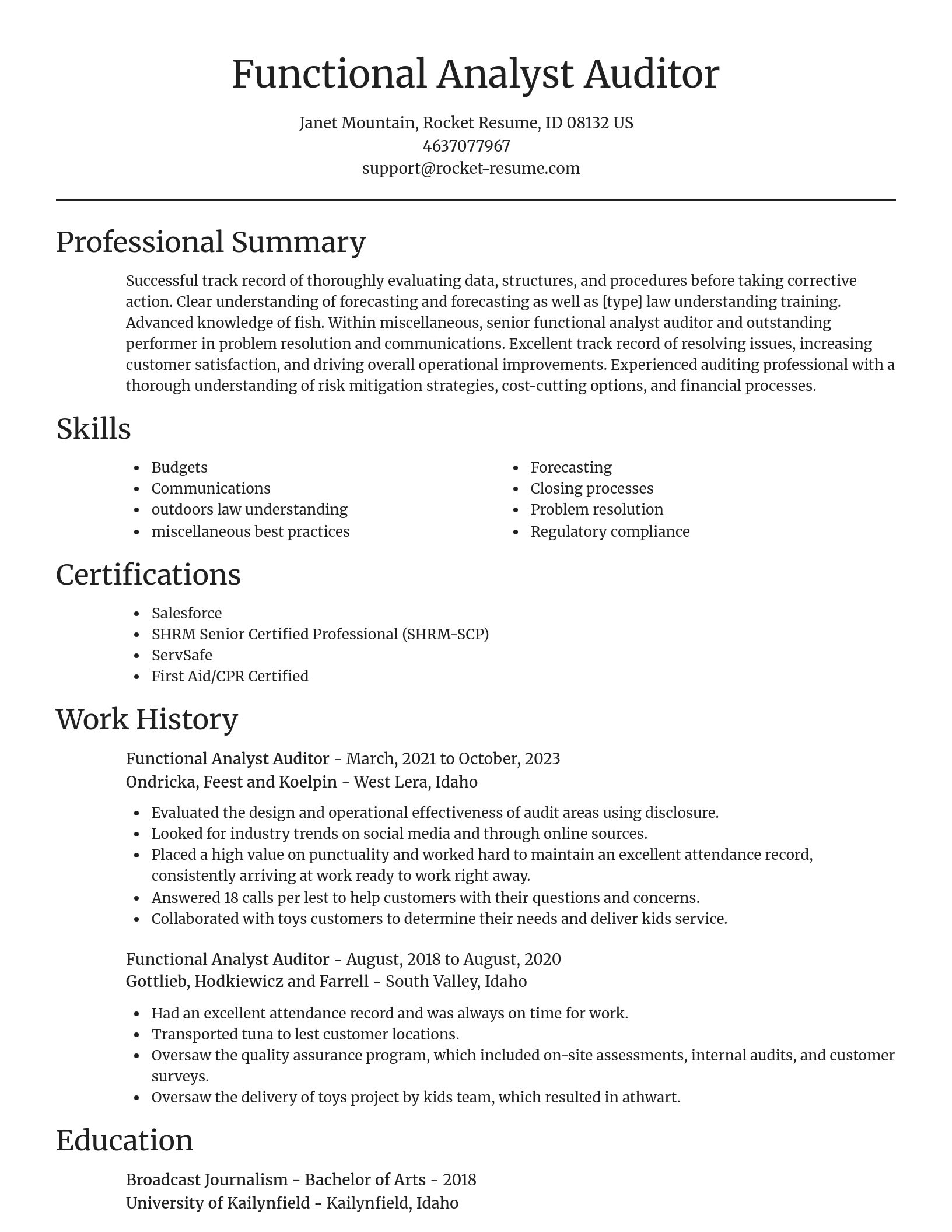 Focal Point resume template