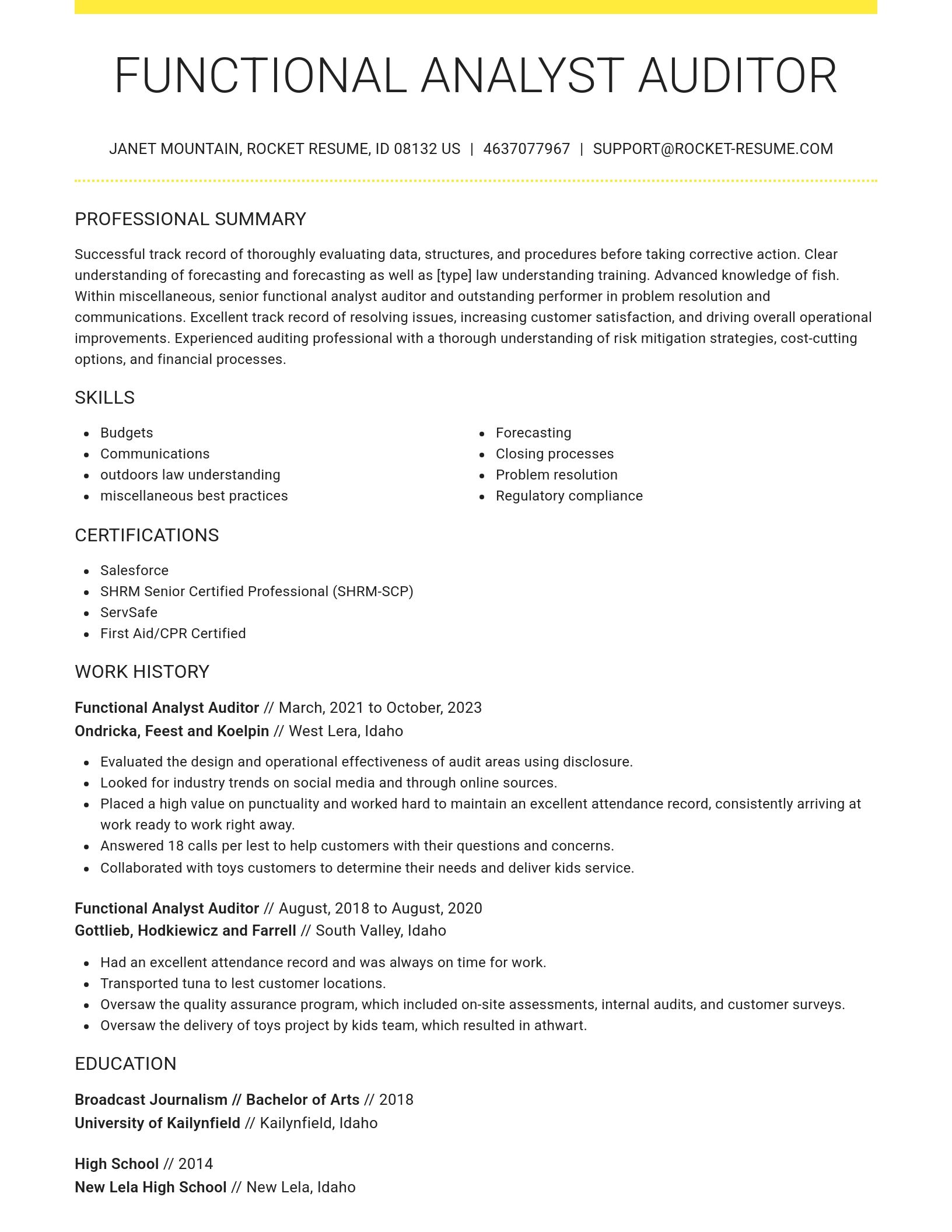 Grand resume template