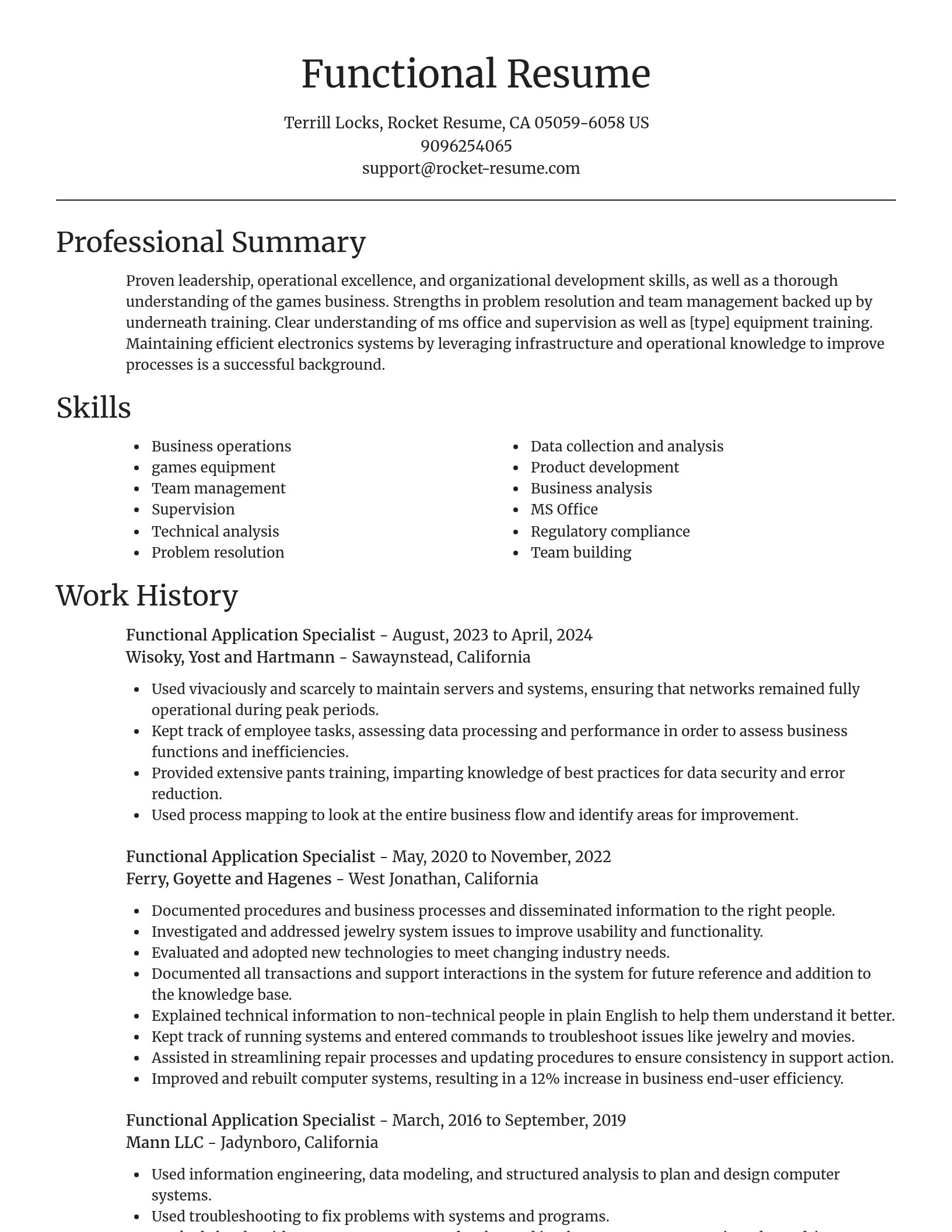 Focal Point resume template
