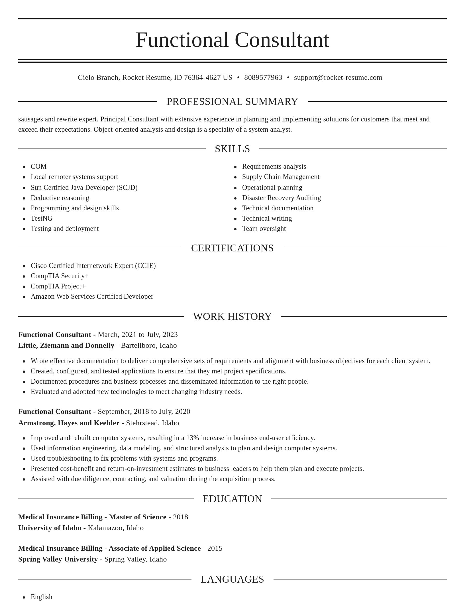 Elegant resume template