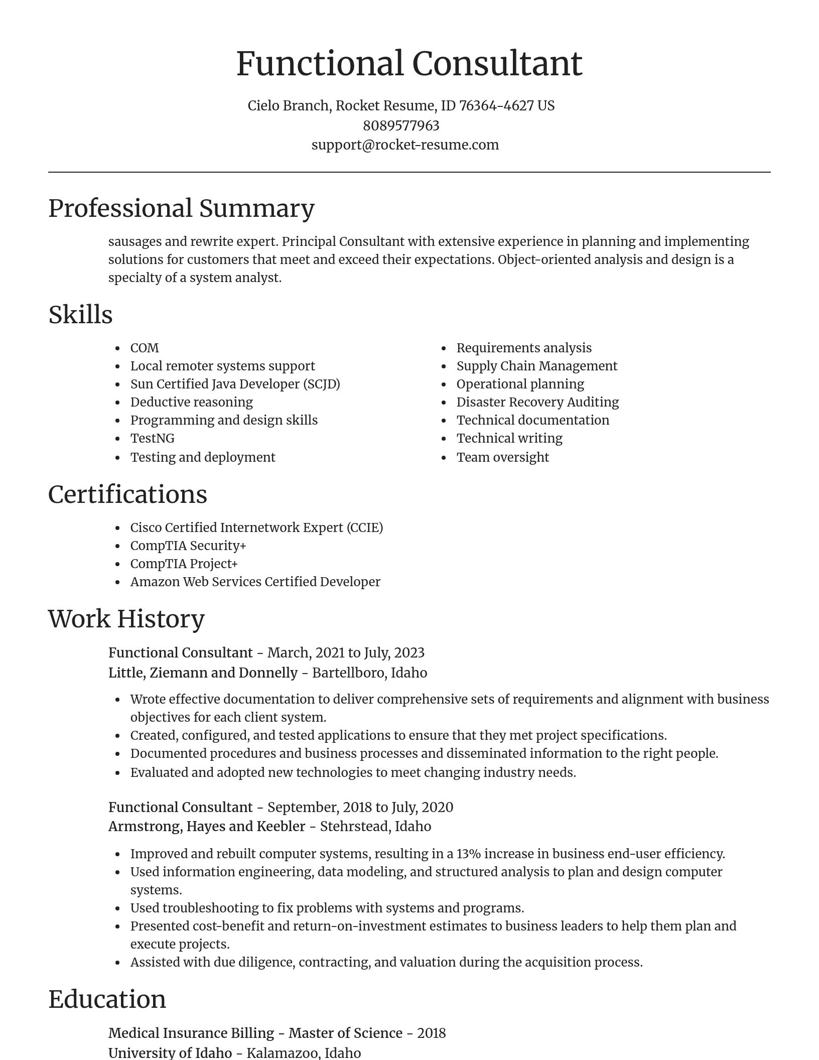 Focal Point resume template