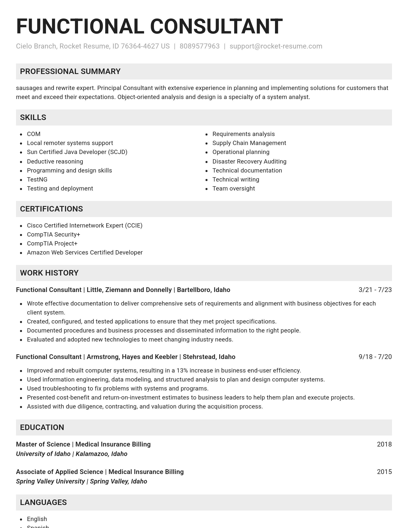 Genius resume template
