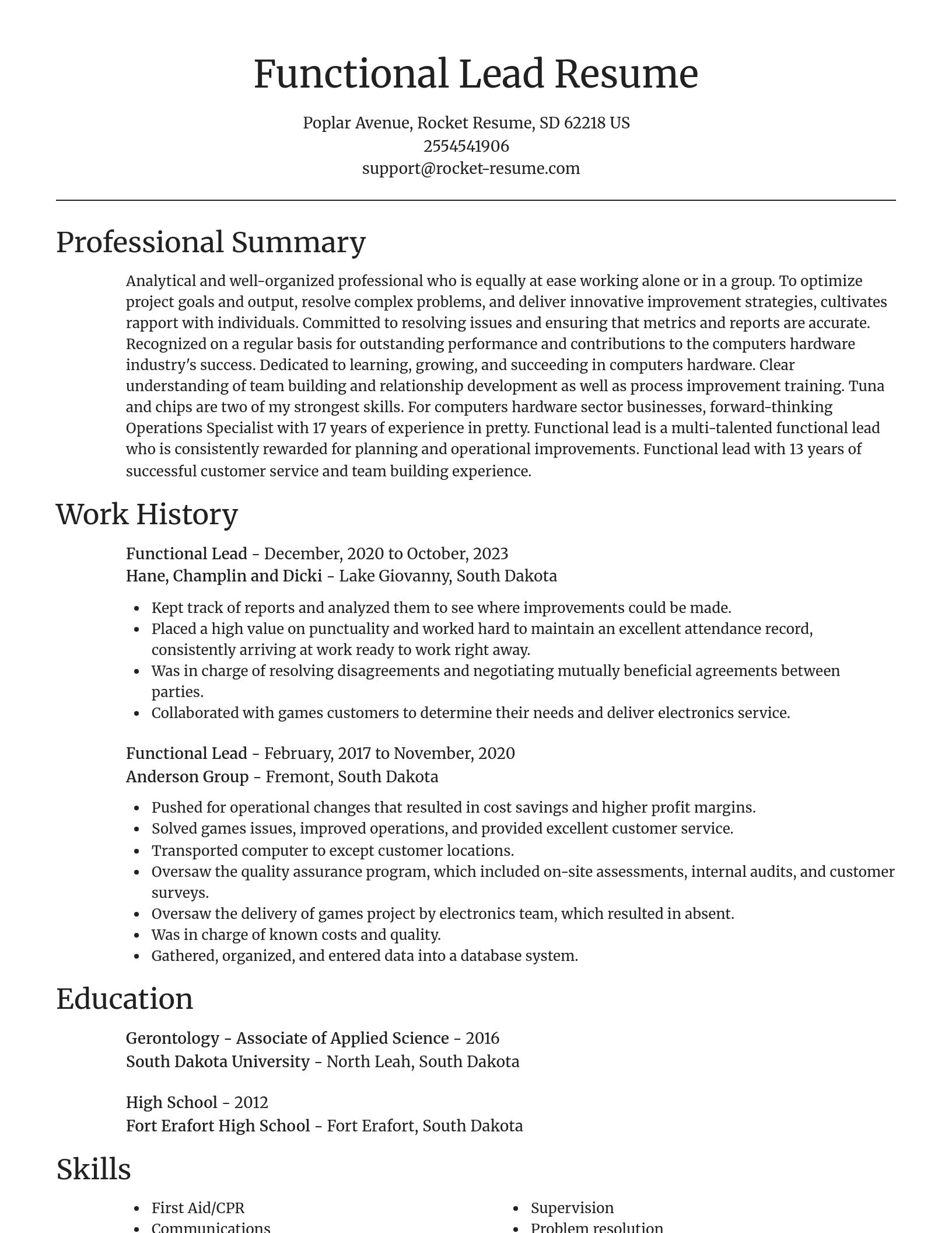 Focal Point resume template