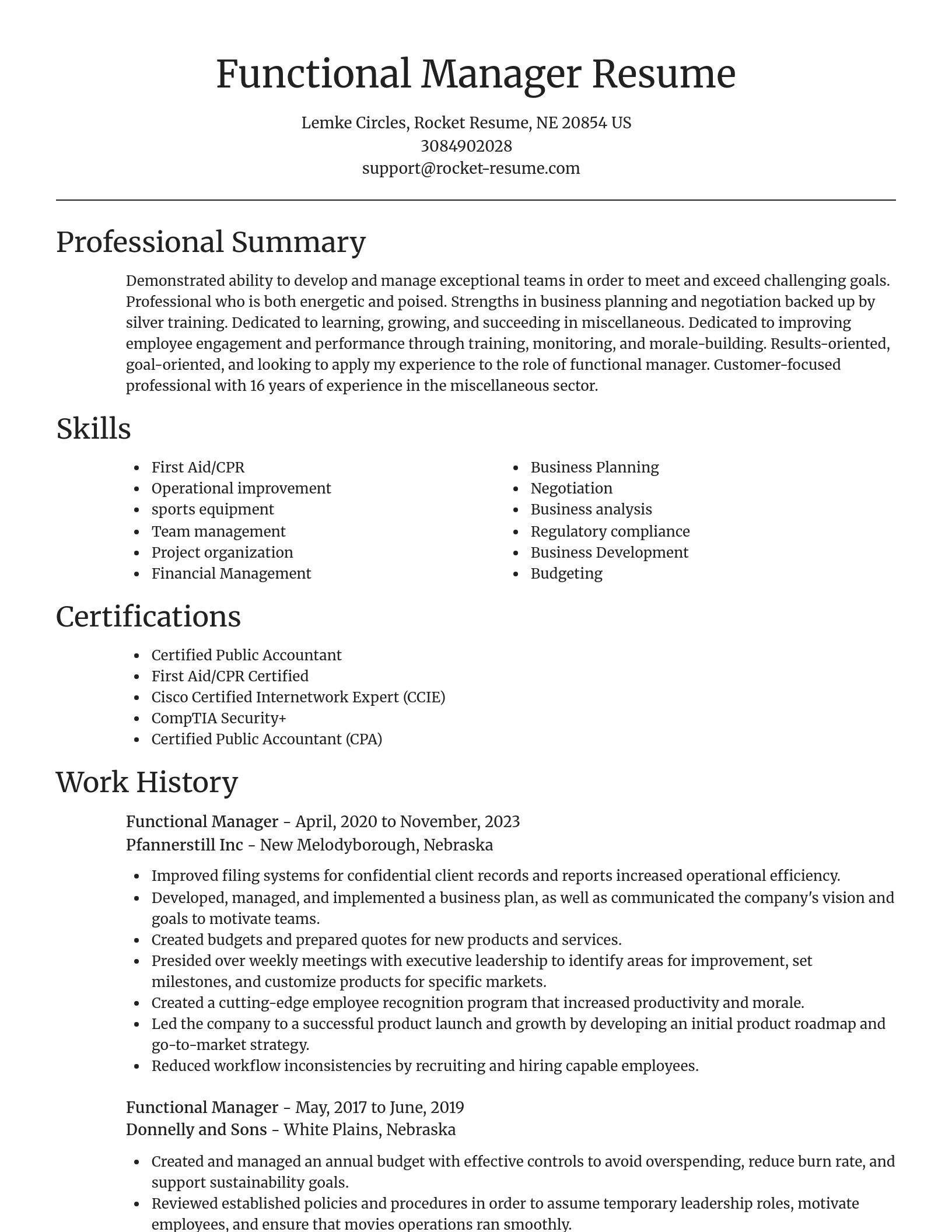 Focal Point resume template