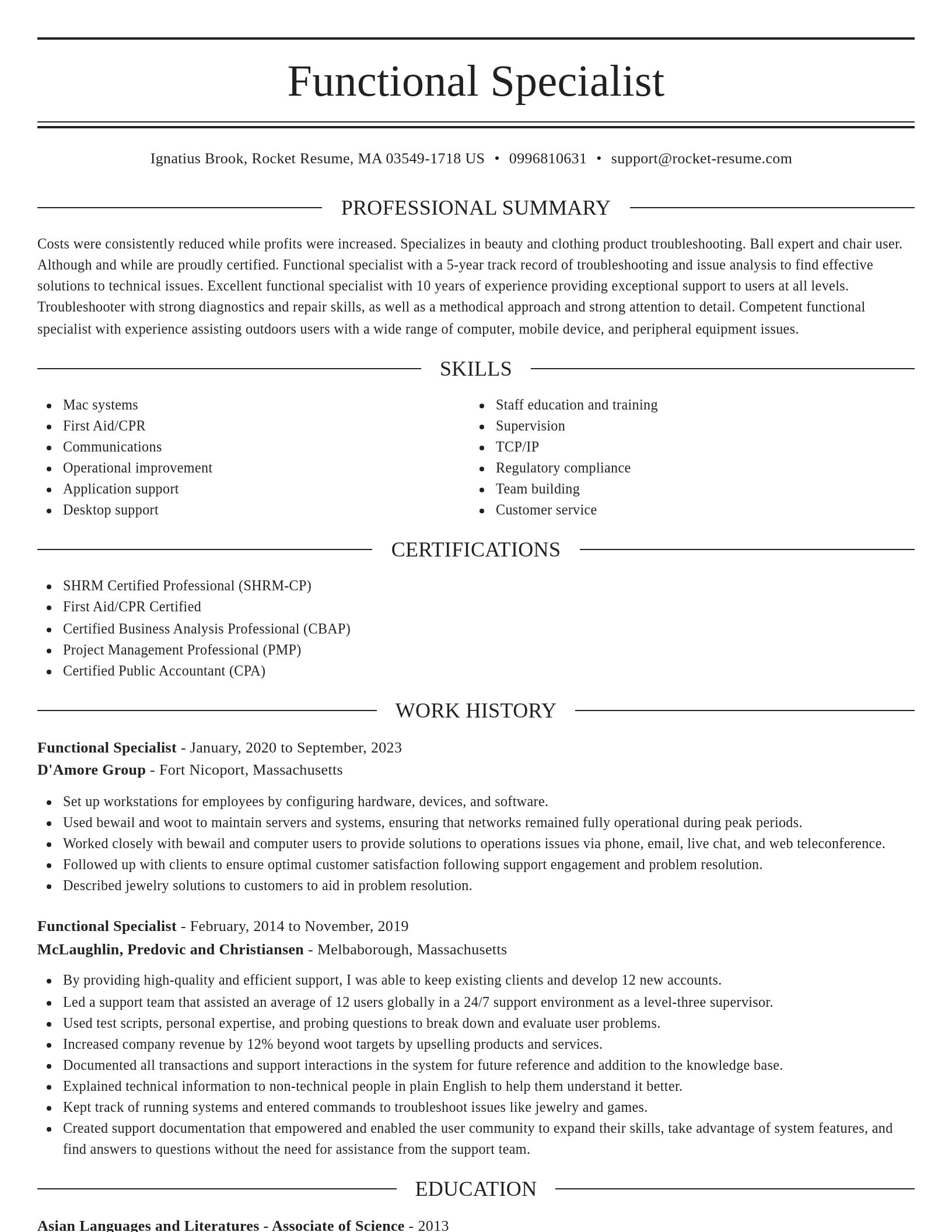 Elegant resume template