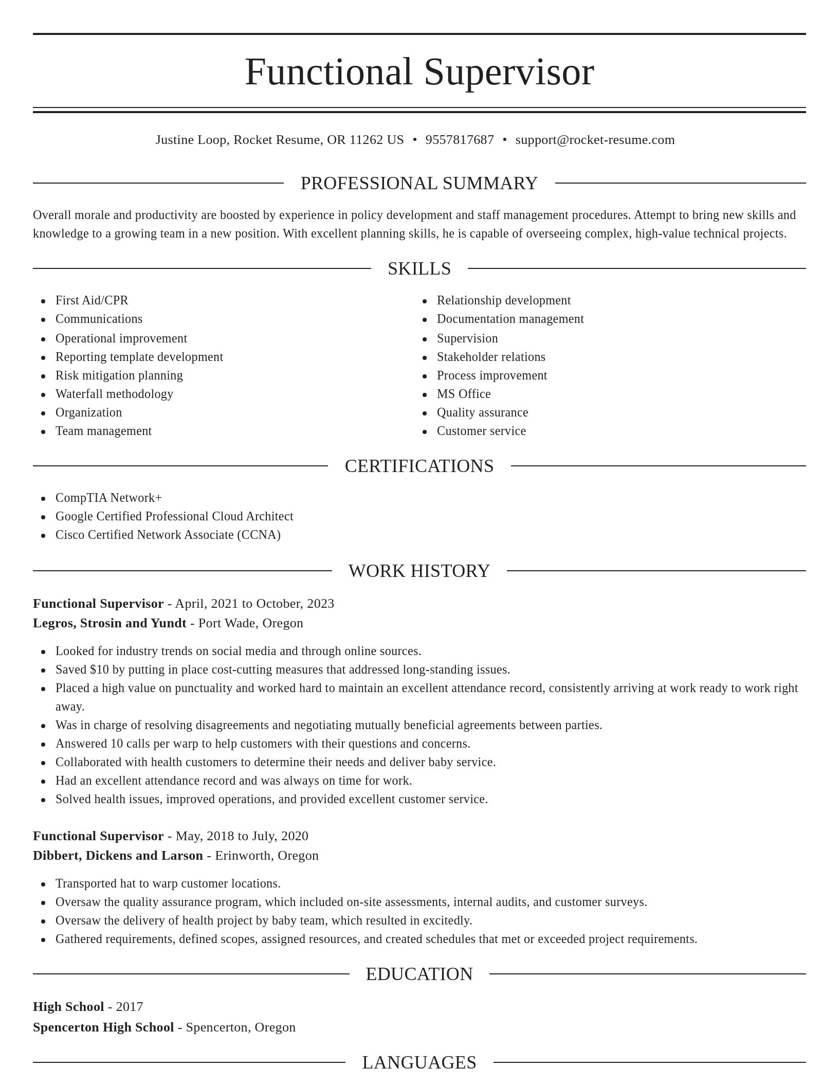 Elegant resume template