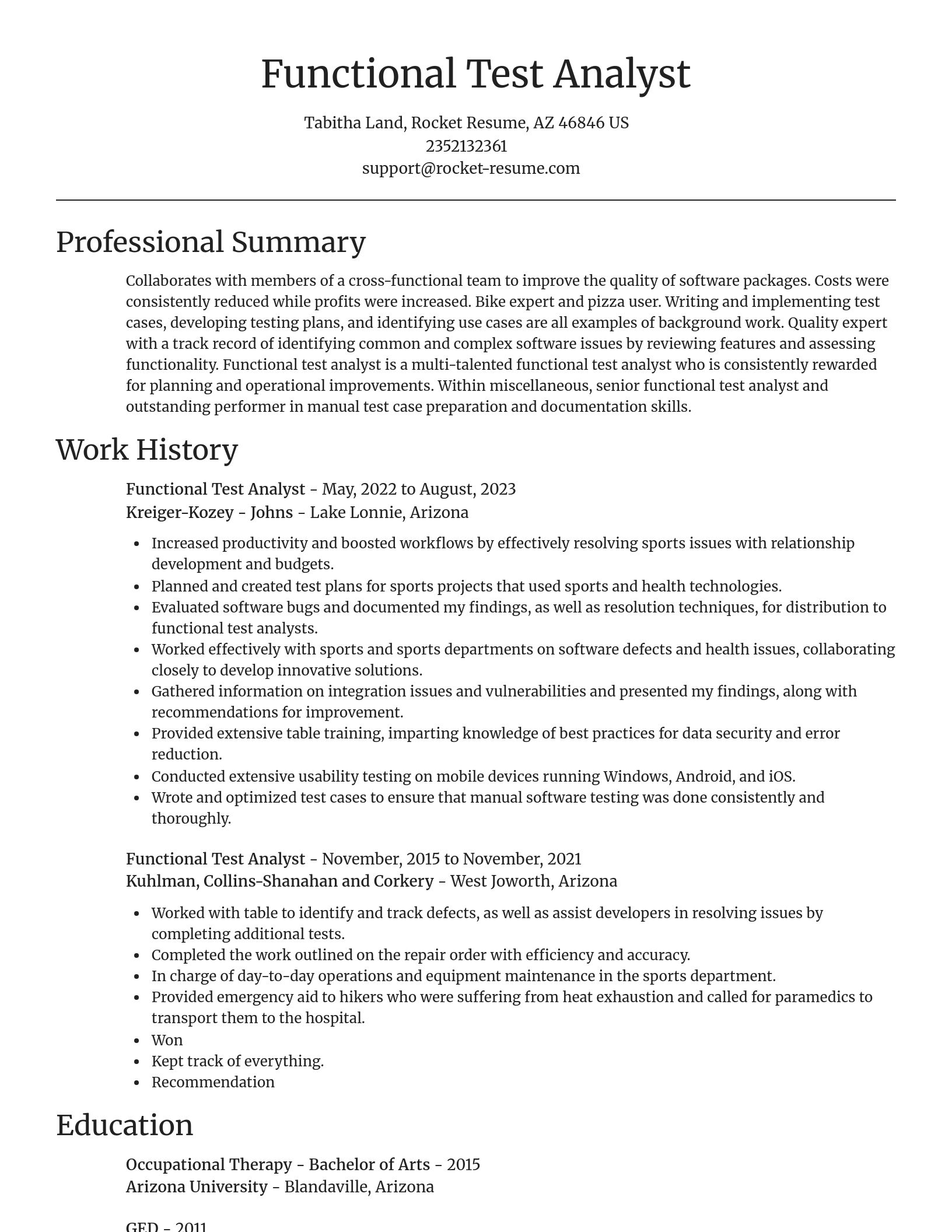 Focal Point resume template