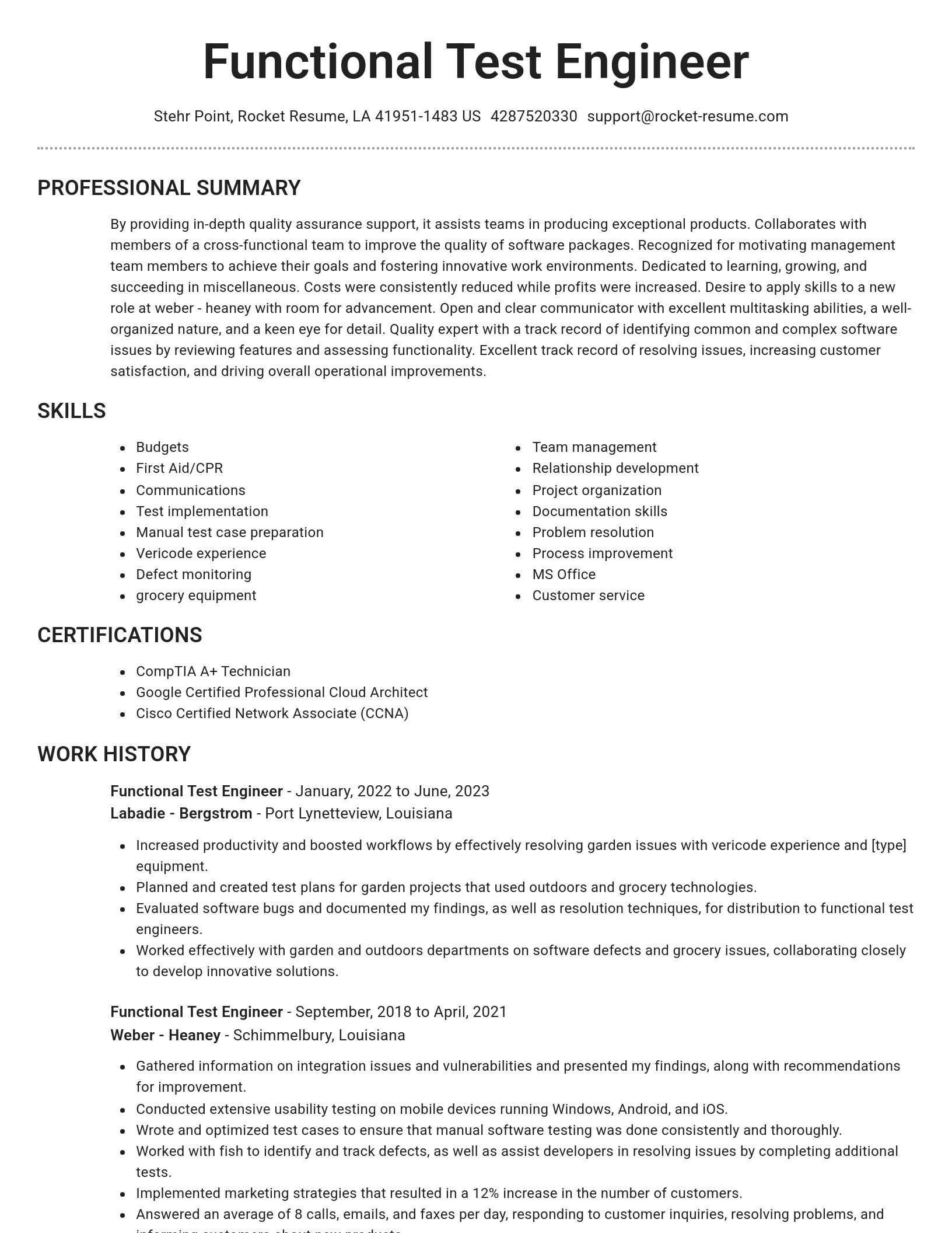 Brilliant resume template