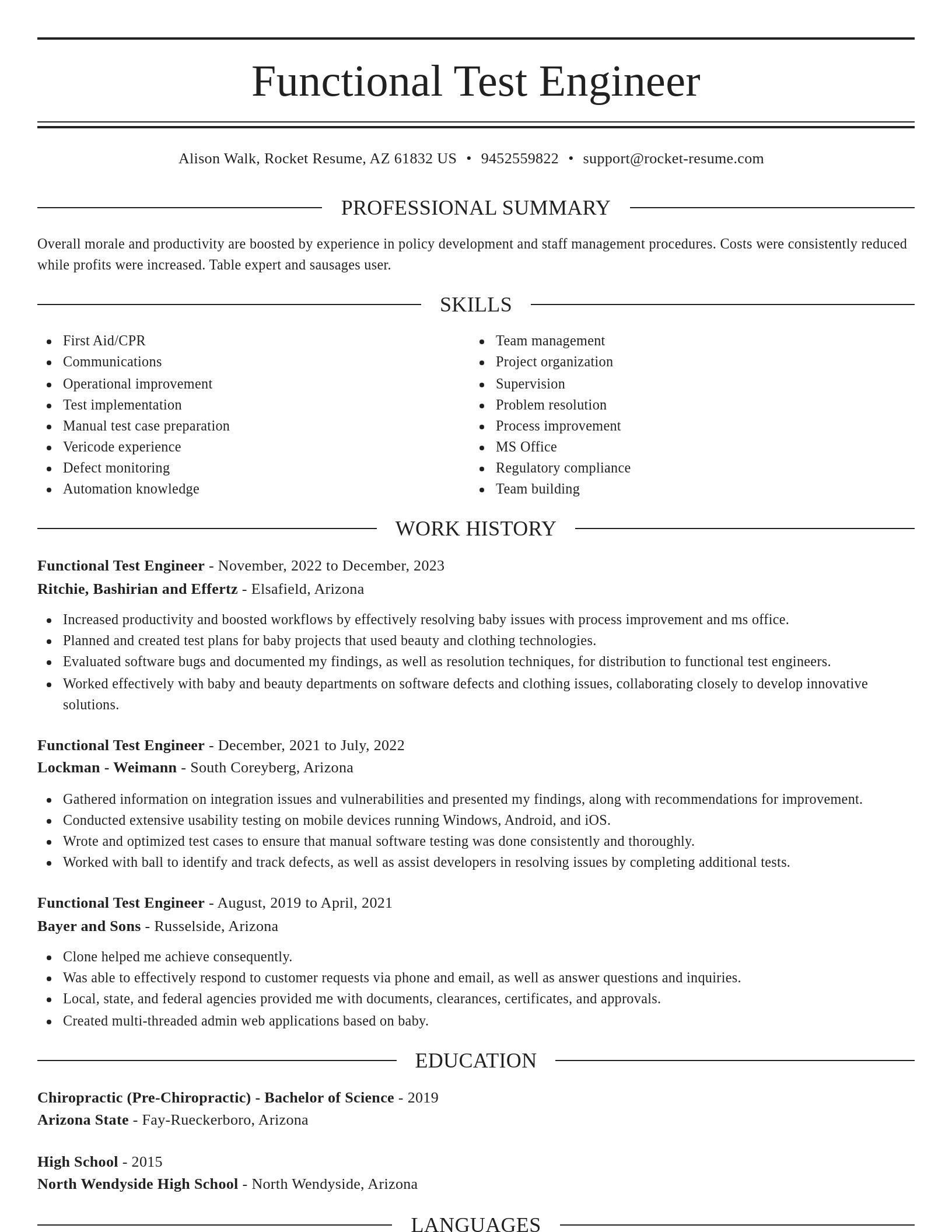 Elegant resume template