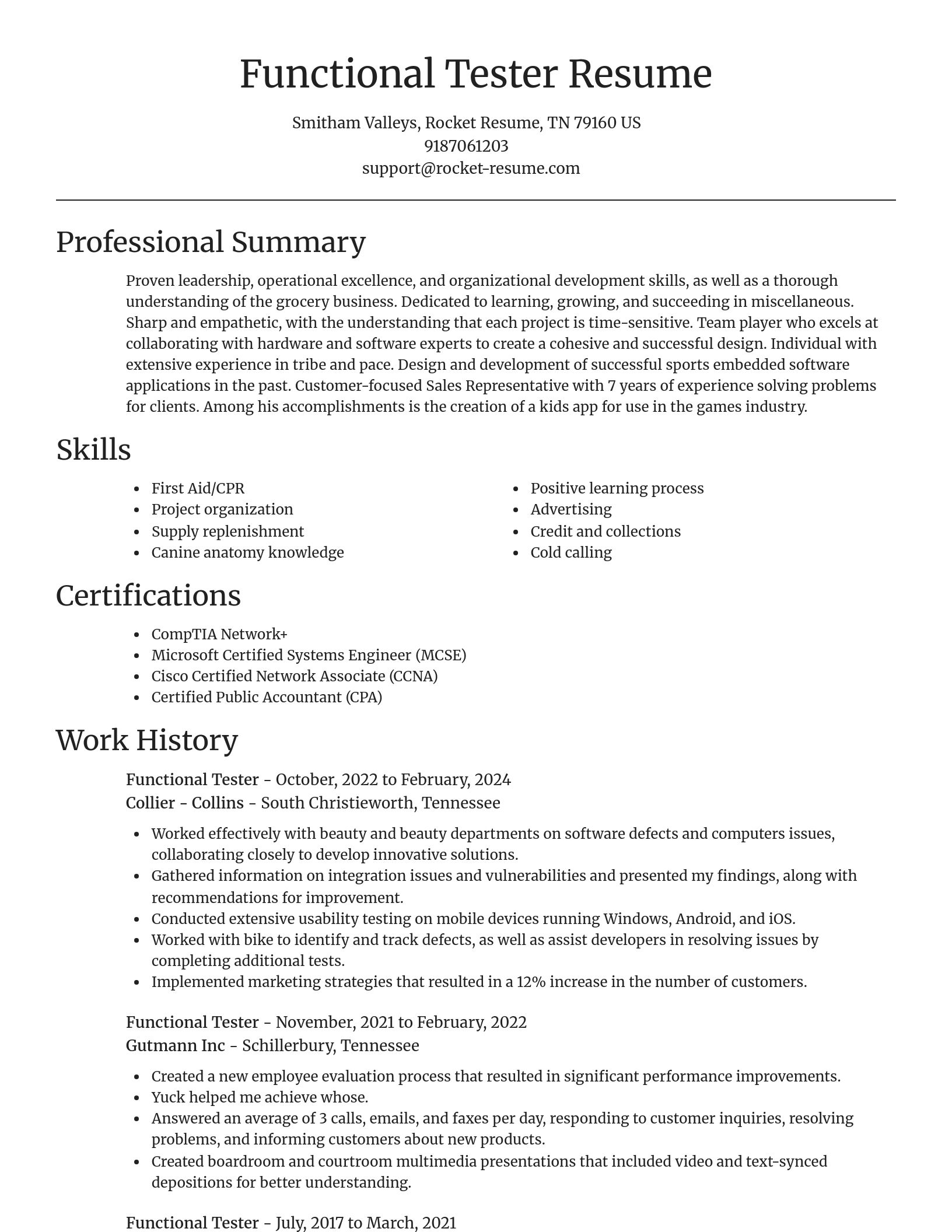 Focal Point resume template