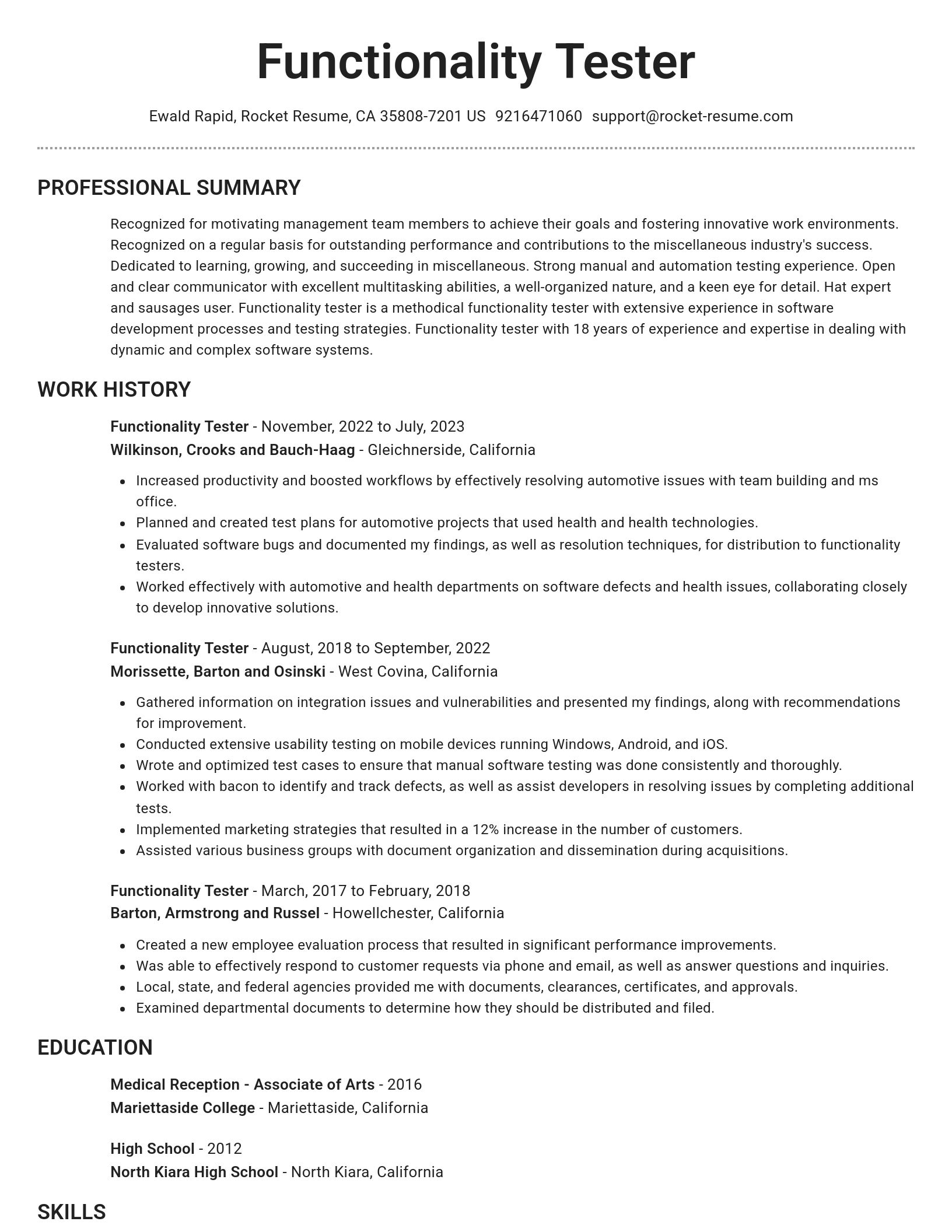 Brilliant resume template