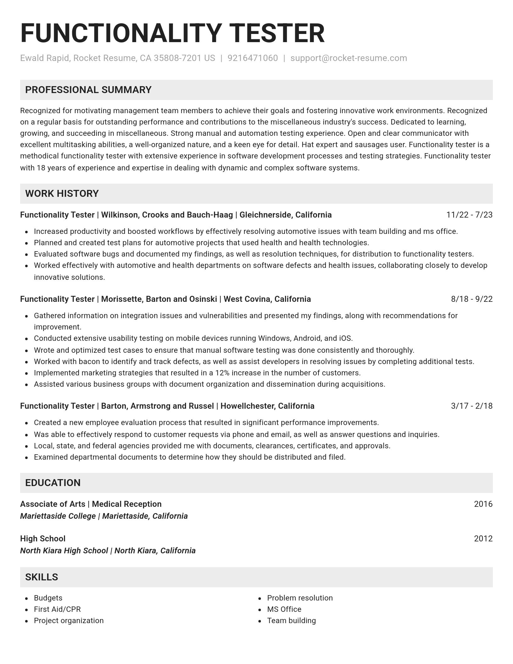 Genius resume template