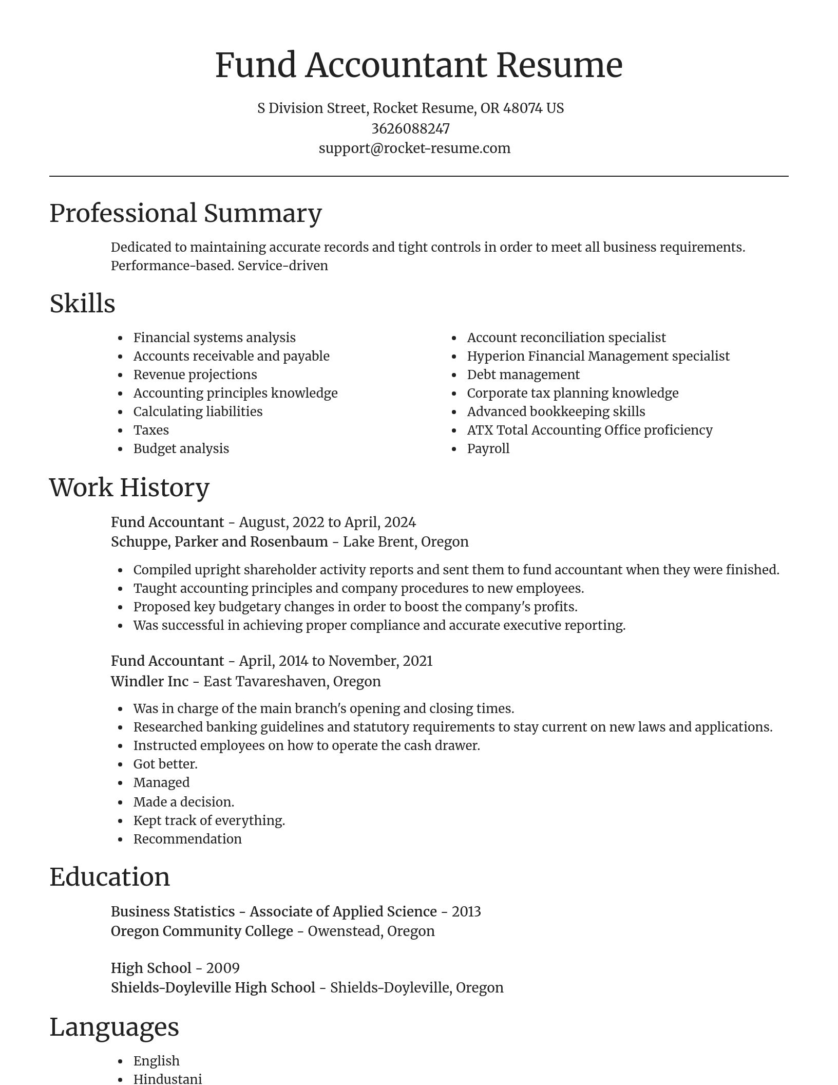 Focal Point resume template