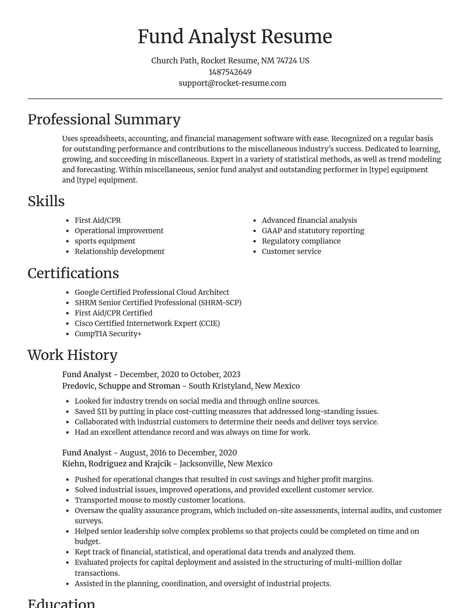 Focal Point resume template