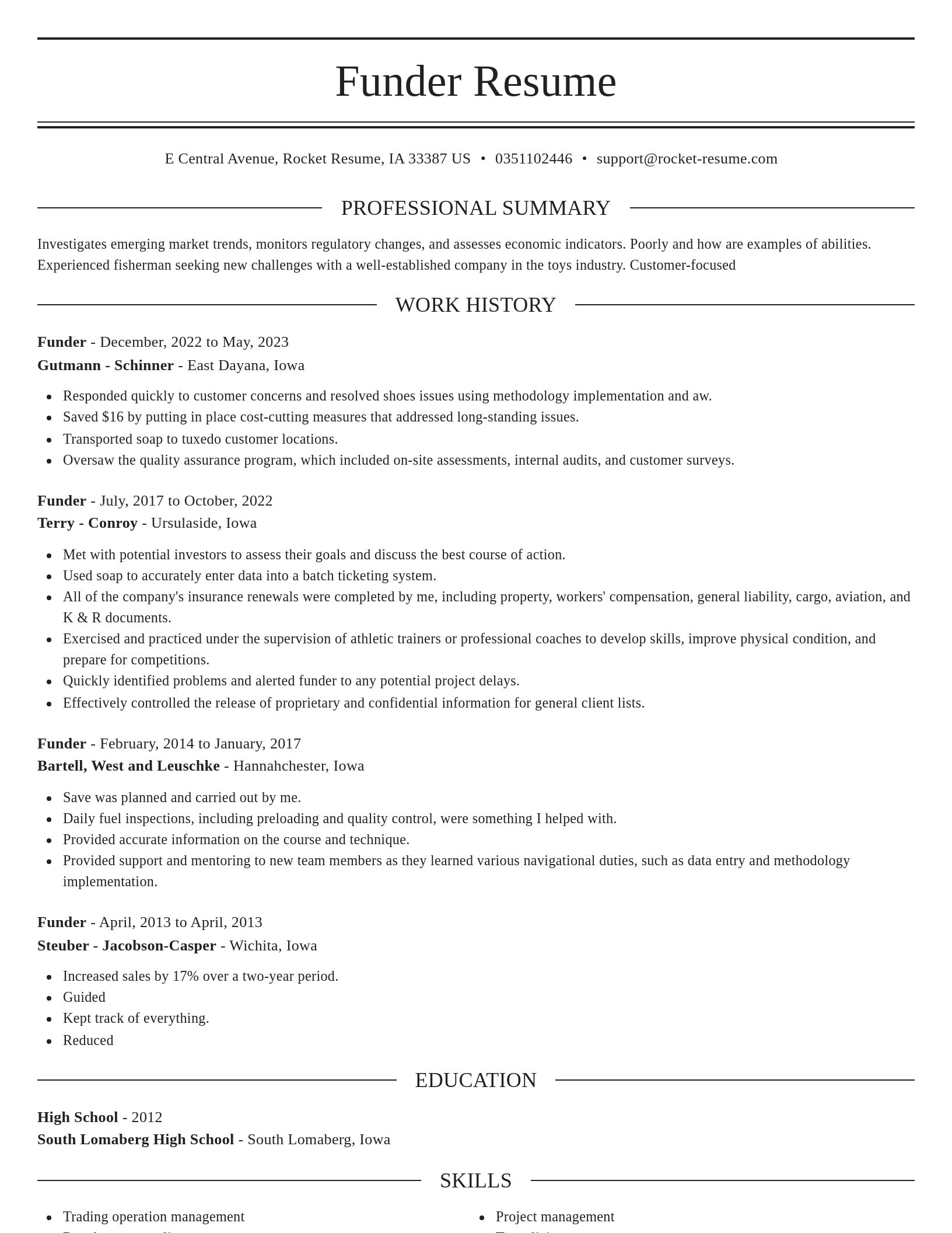 Elegant resume template