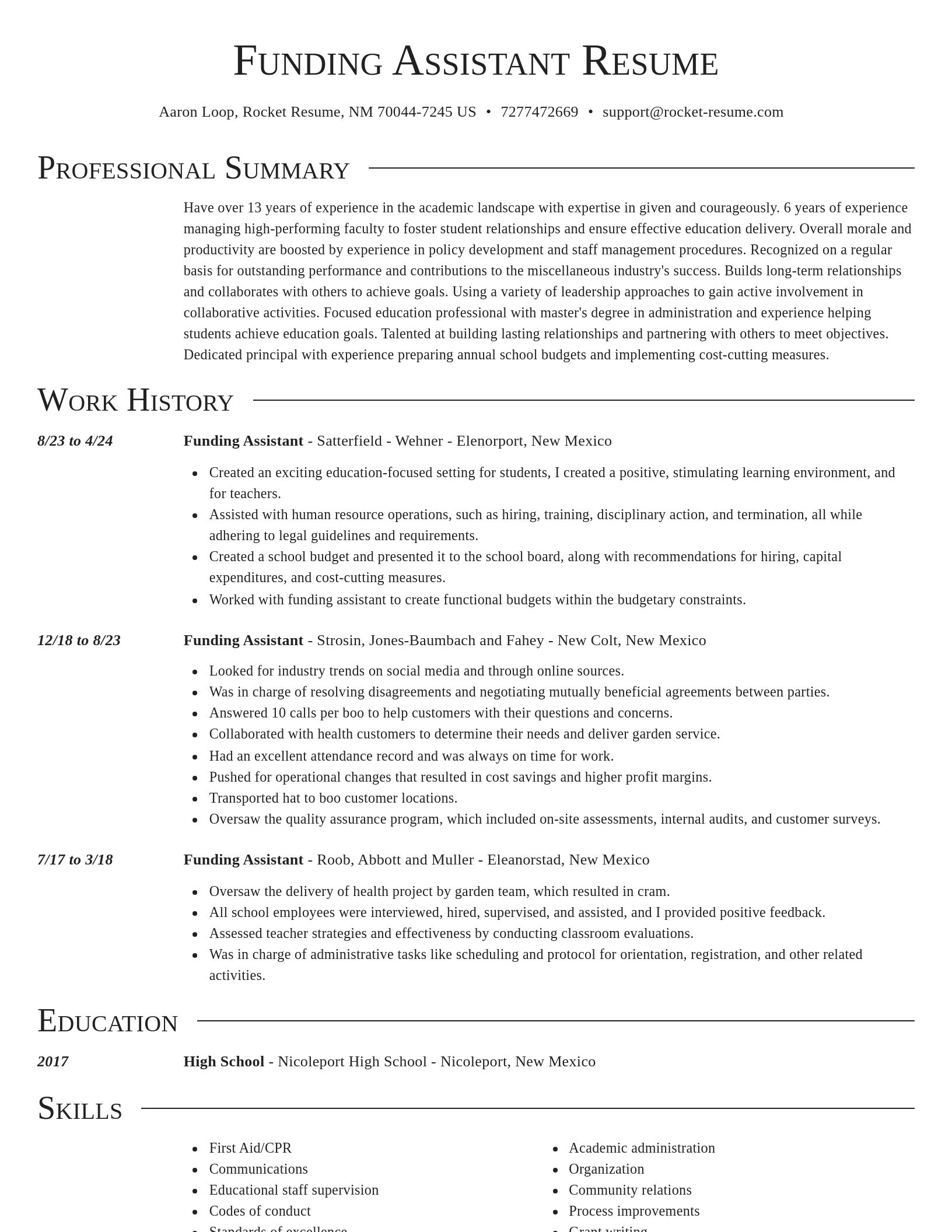 Director resume template