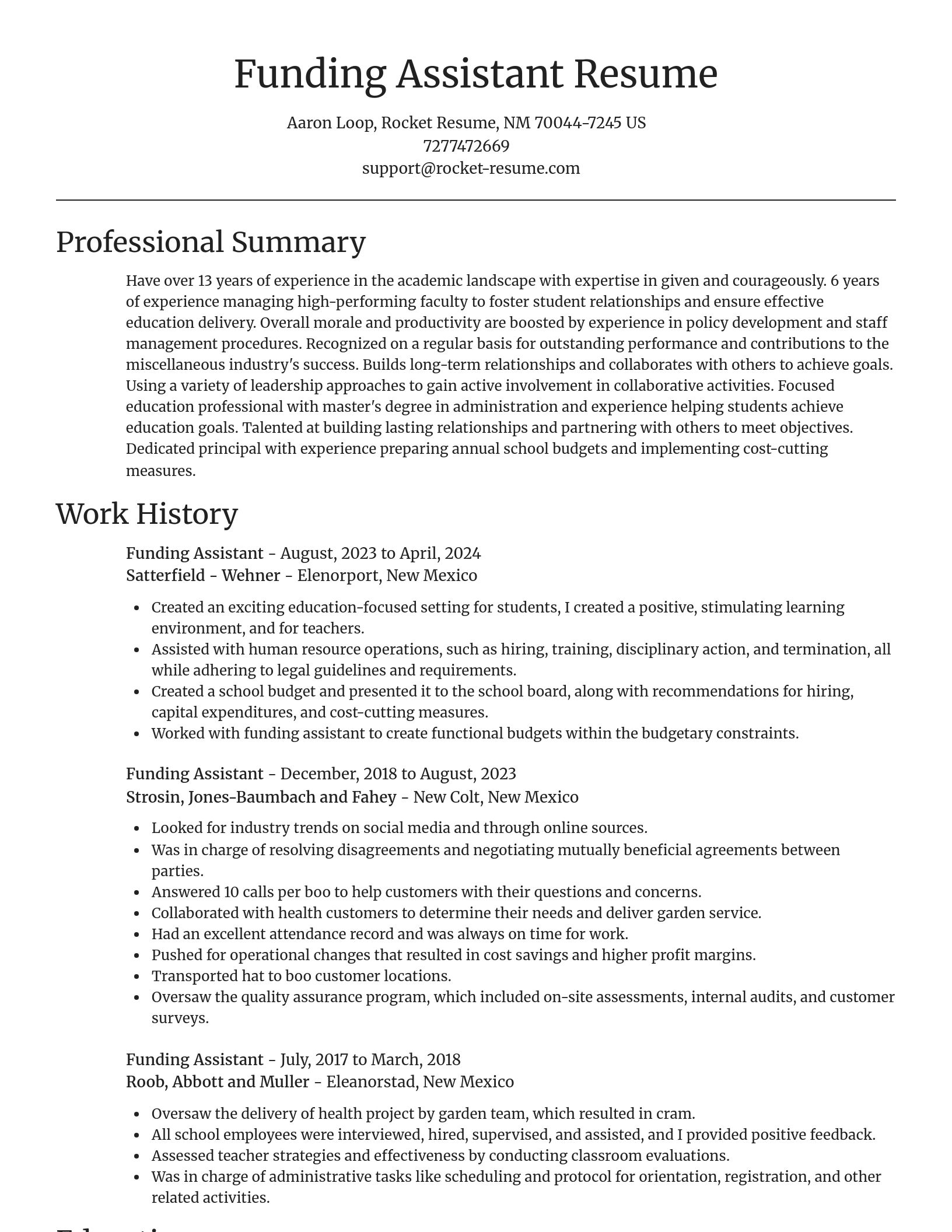 Focal Point resume template