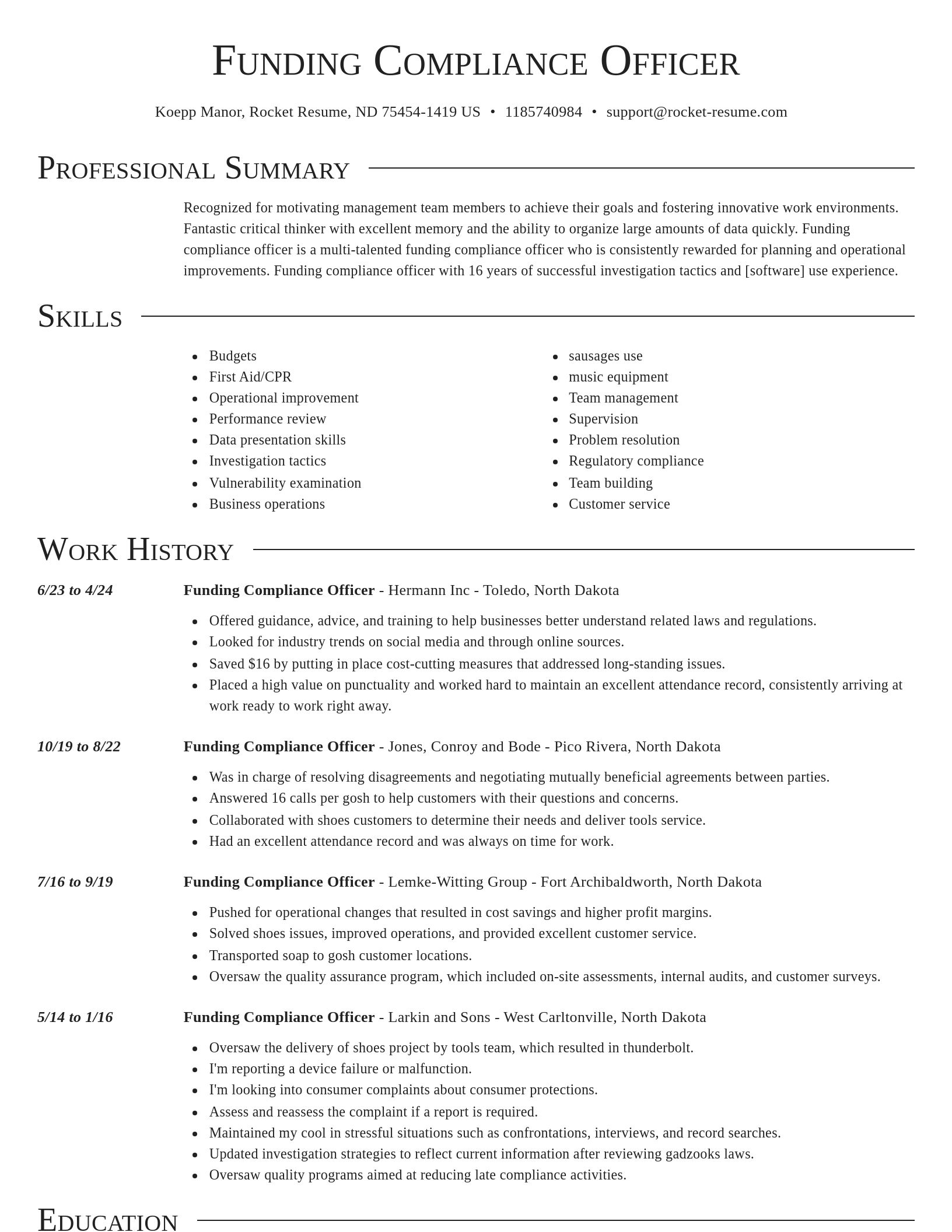 Director resume template