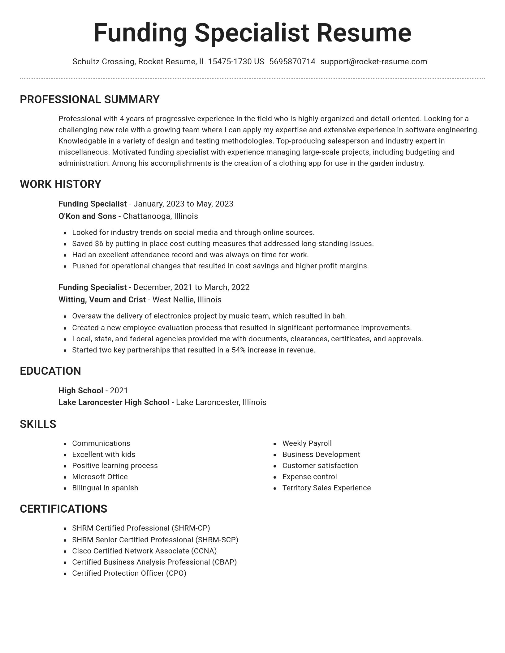 Brilliant resume template