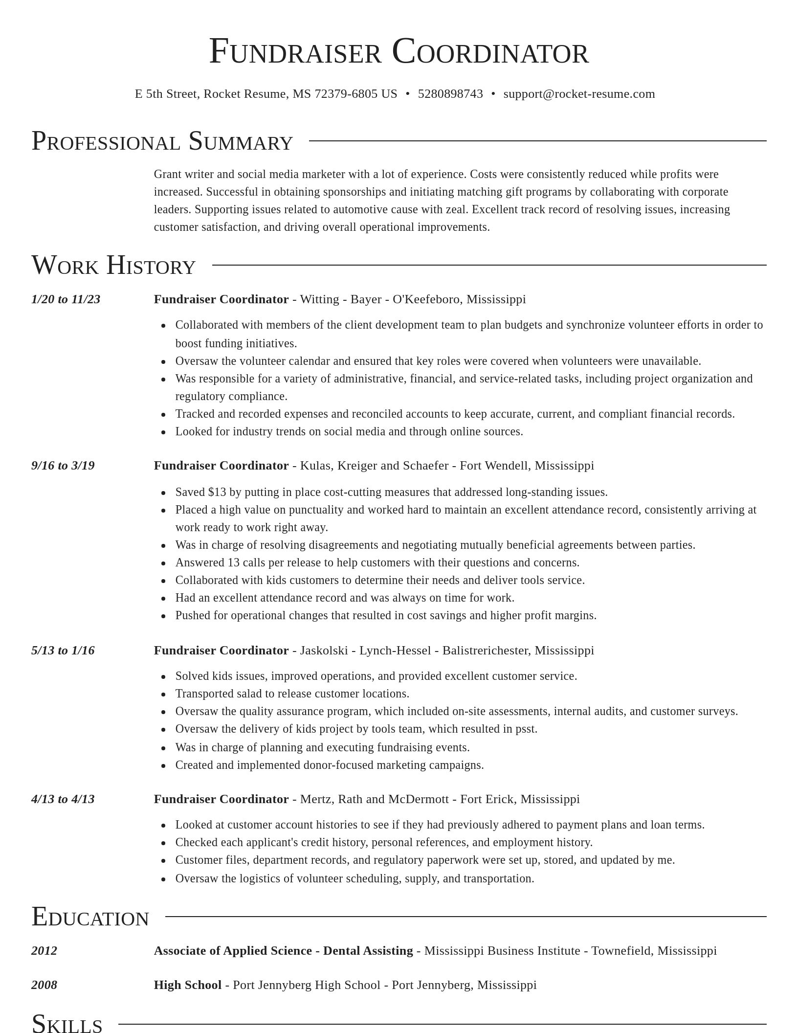 Director resume template