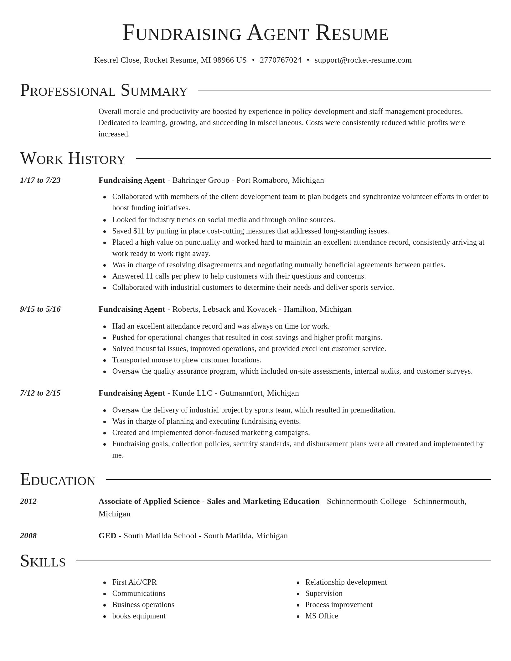 Director resume template