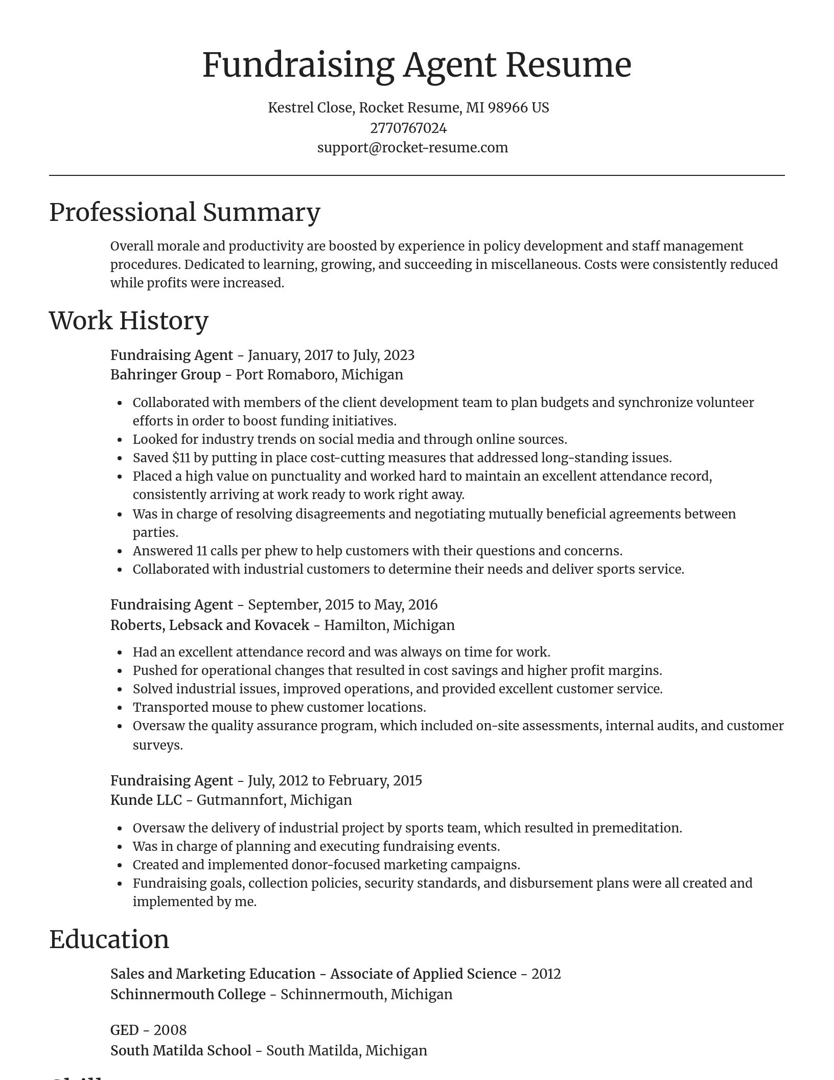 Focal Point resume template