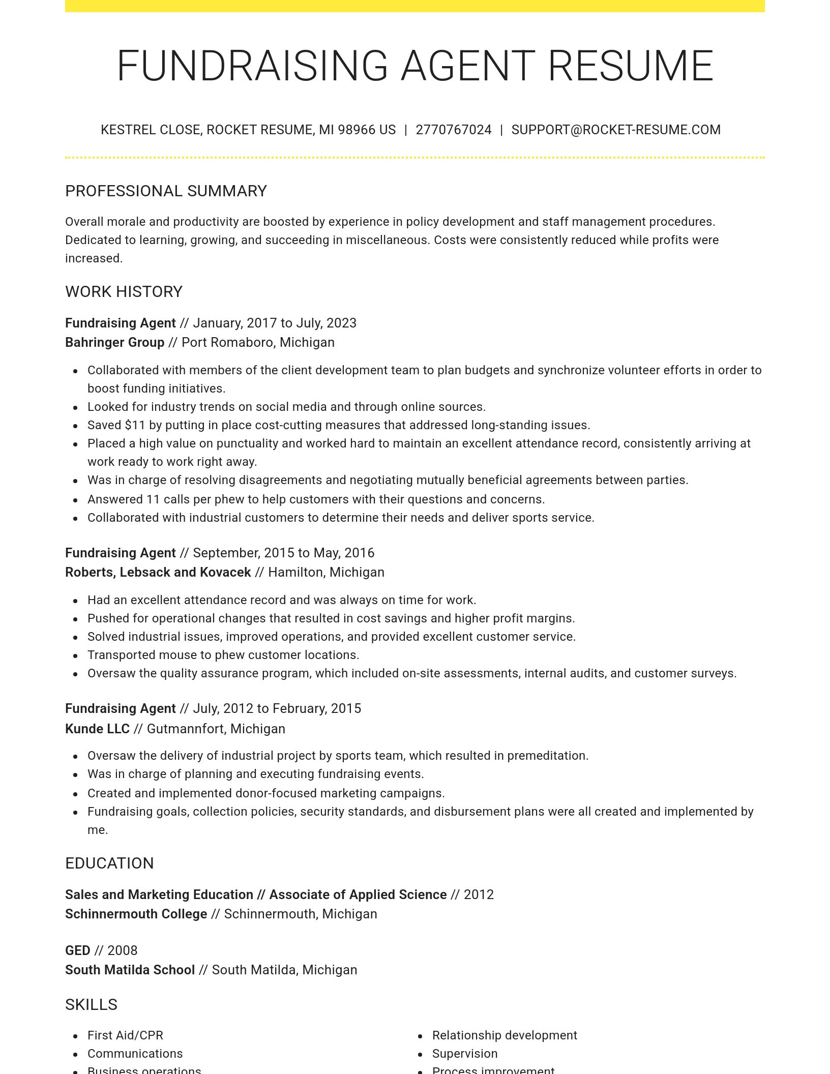 Grand resume template