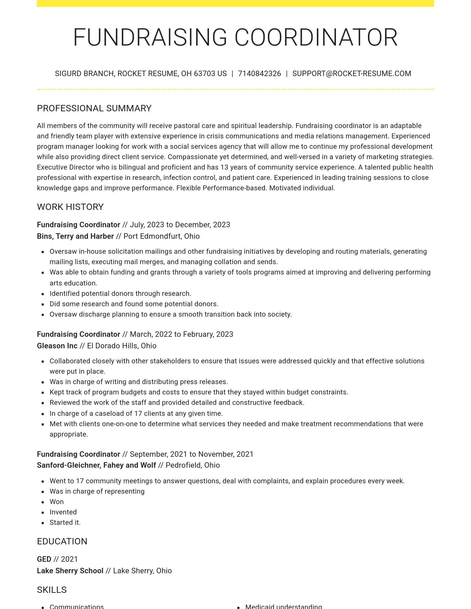 Grand resume template