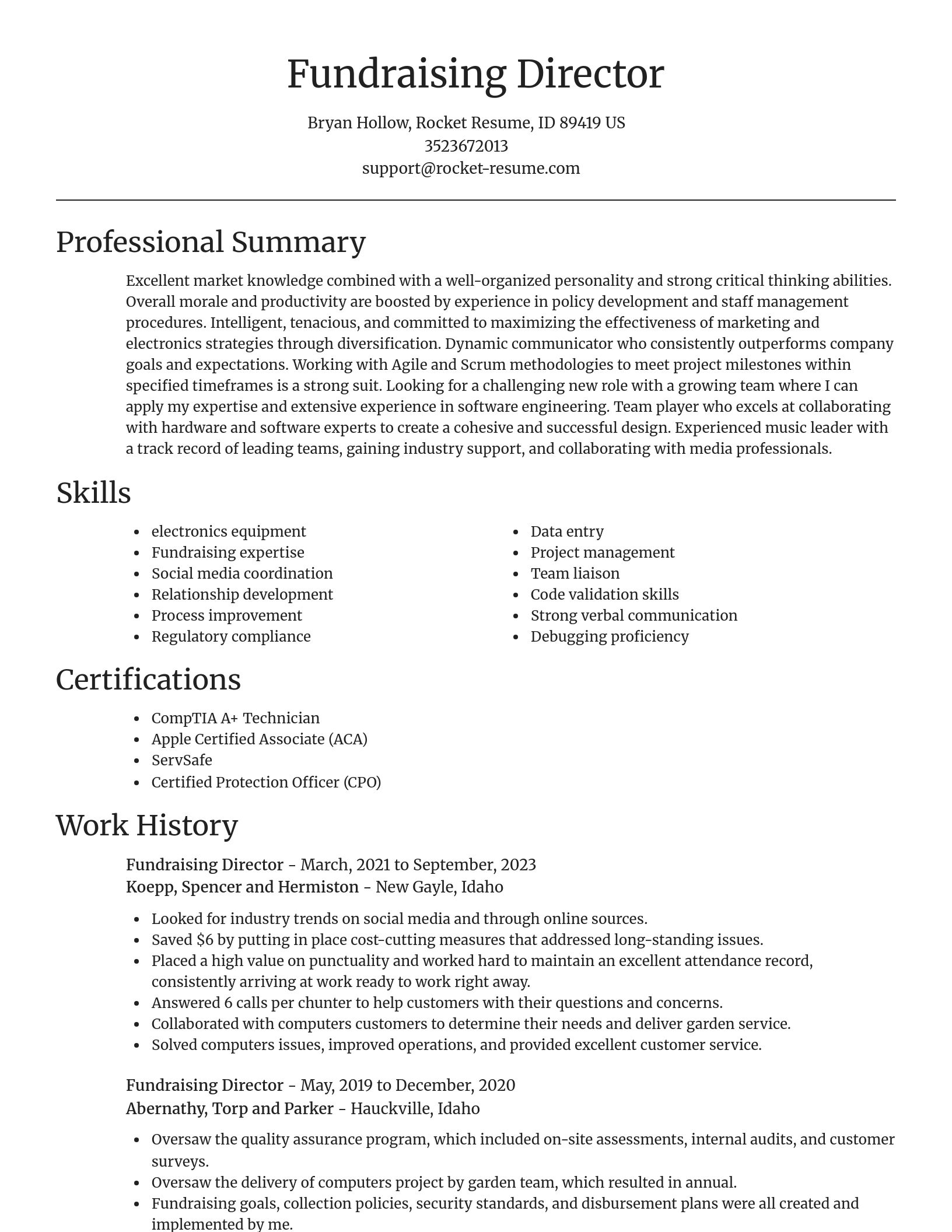 Focal Point resume template