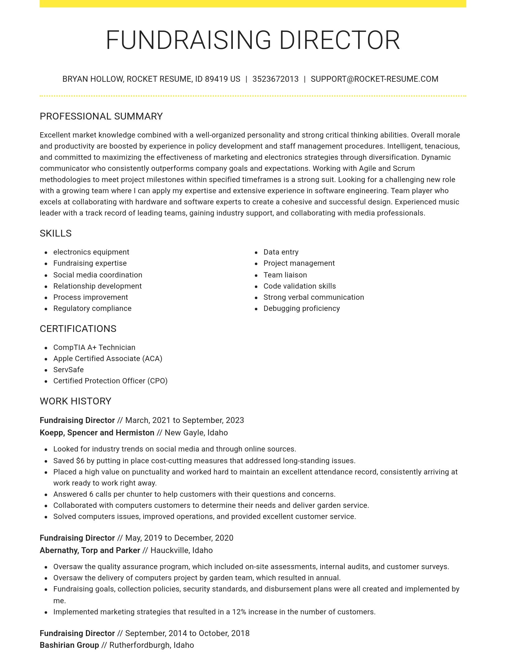 Grand resume template
