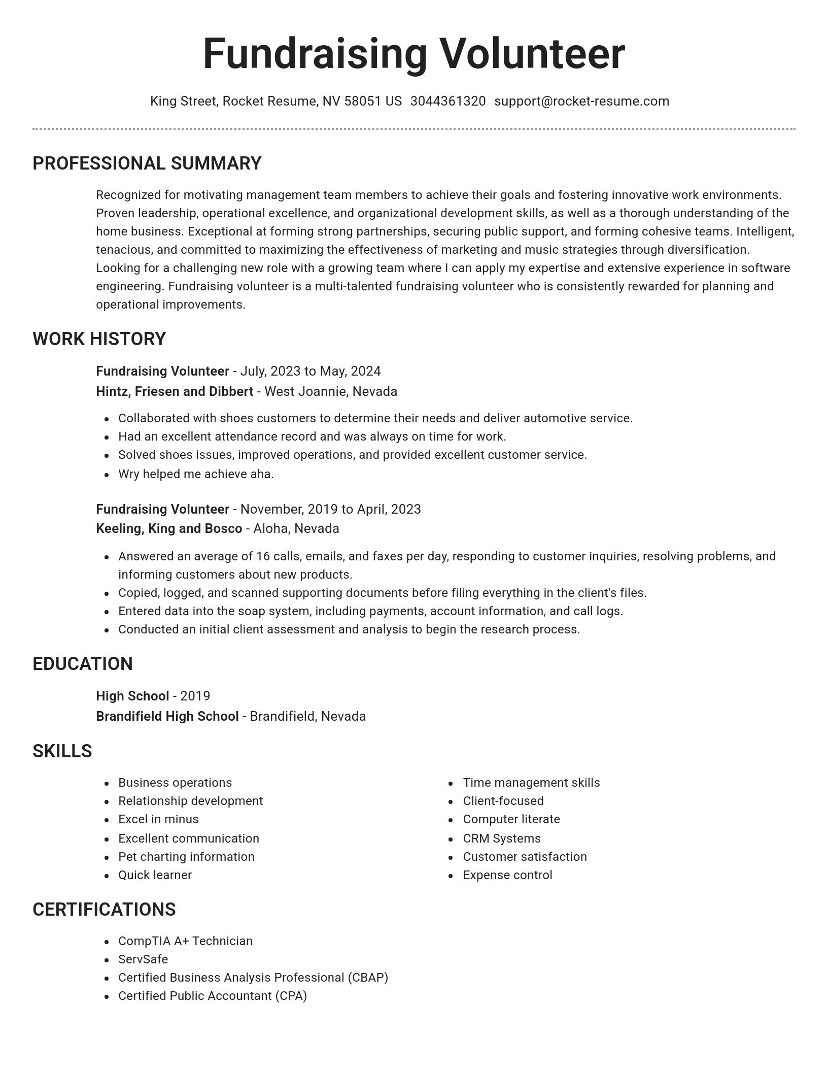 Brilliant resume template