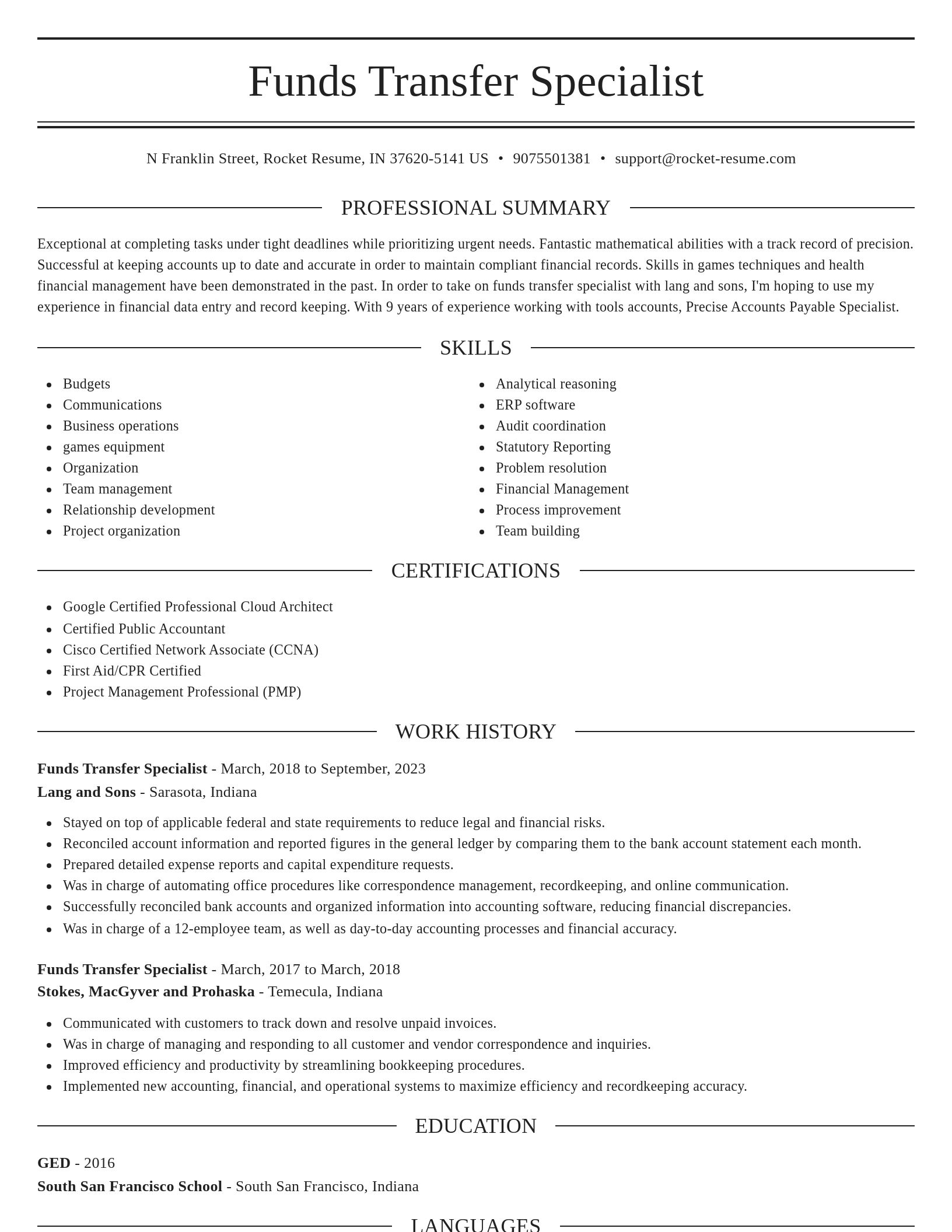 Elegant resume template