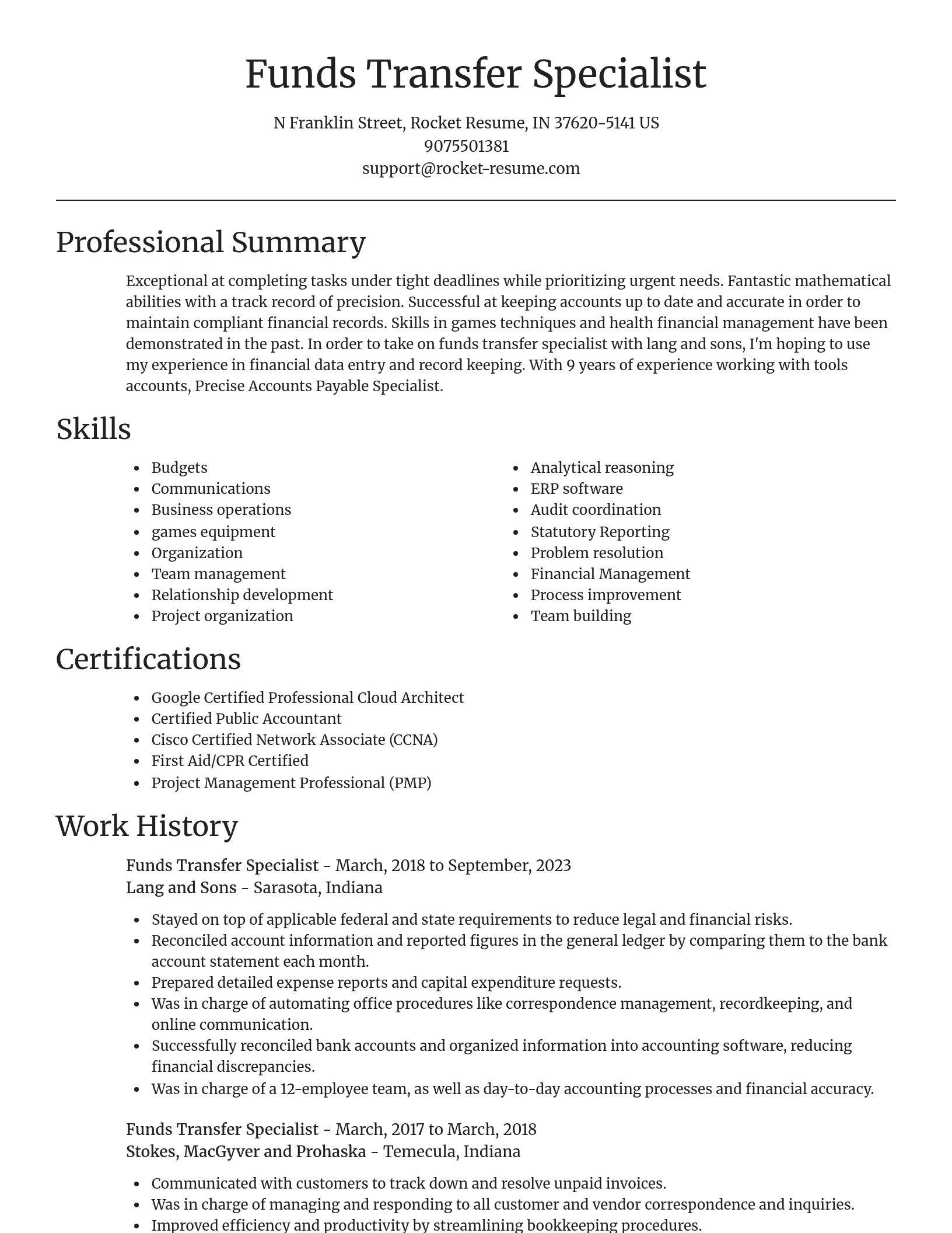 Focal Point resume template