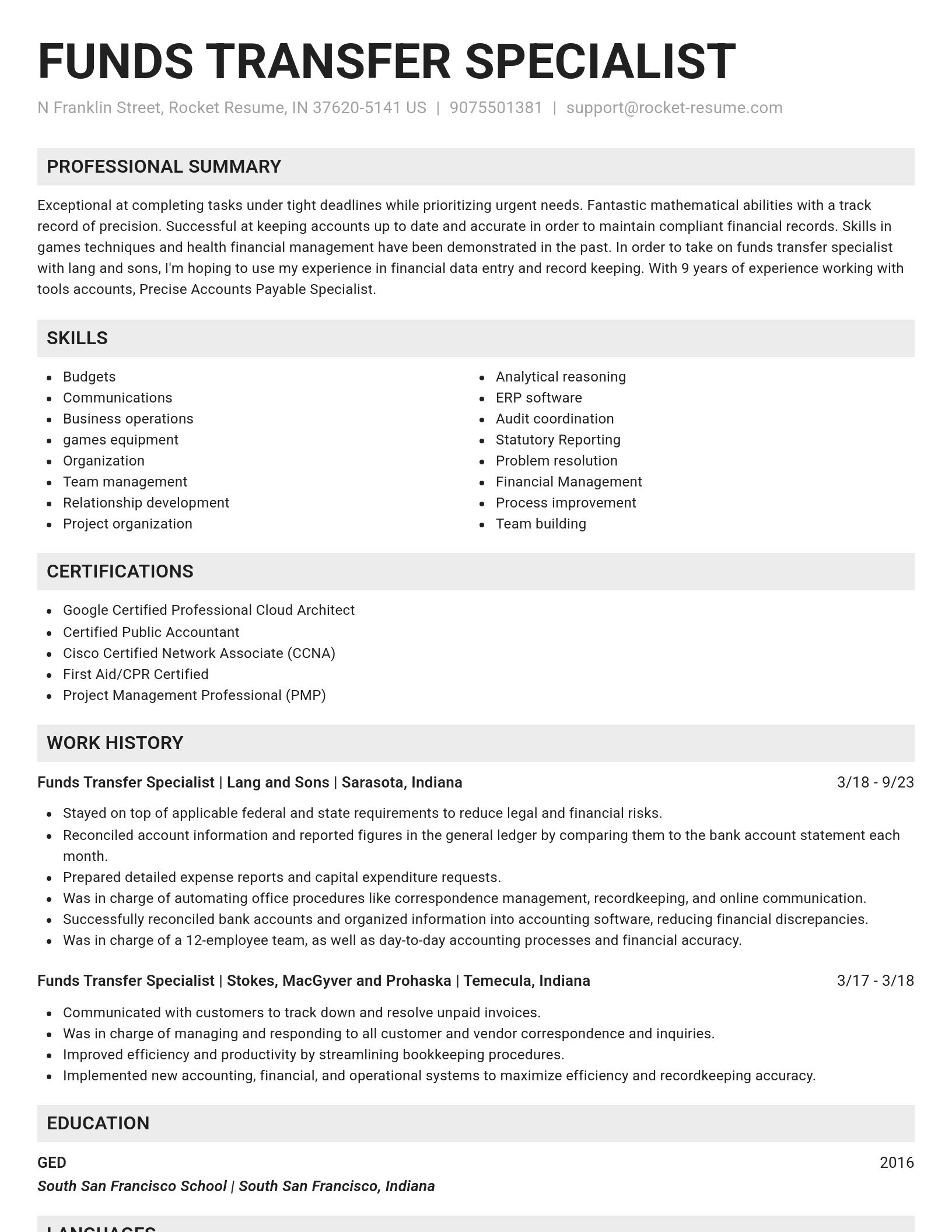 Genius resume template