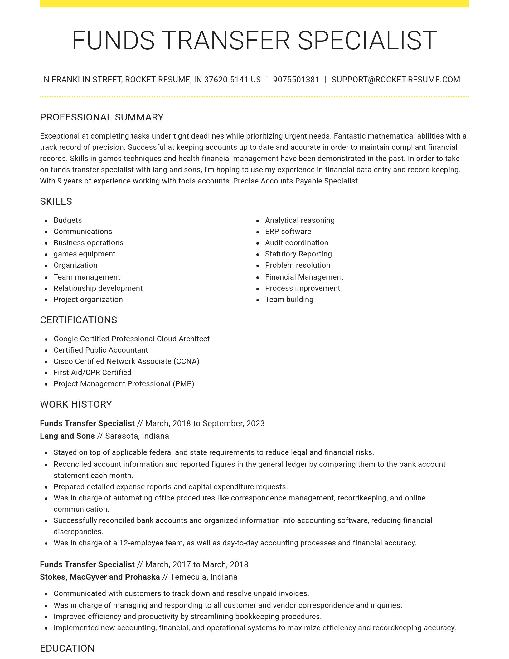 Grand resume template
