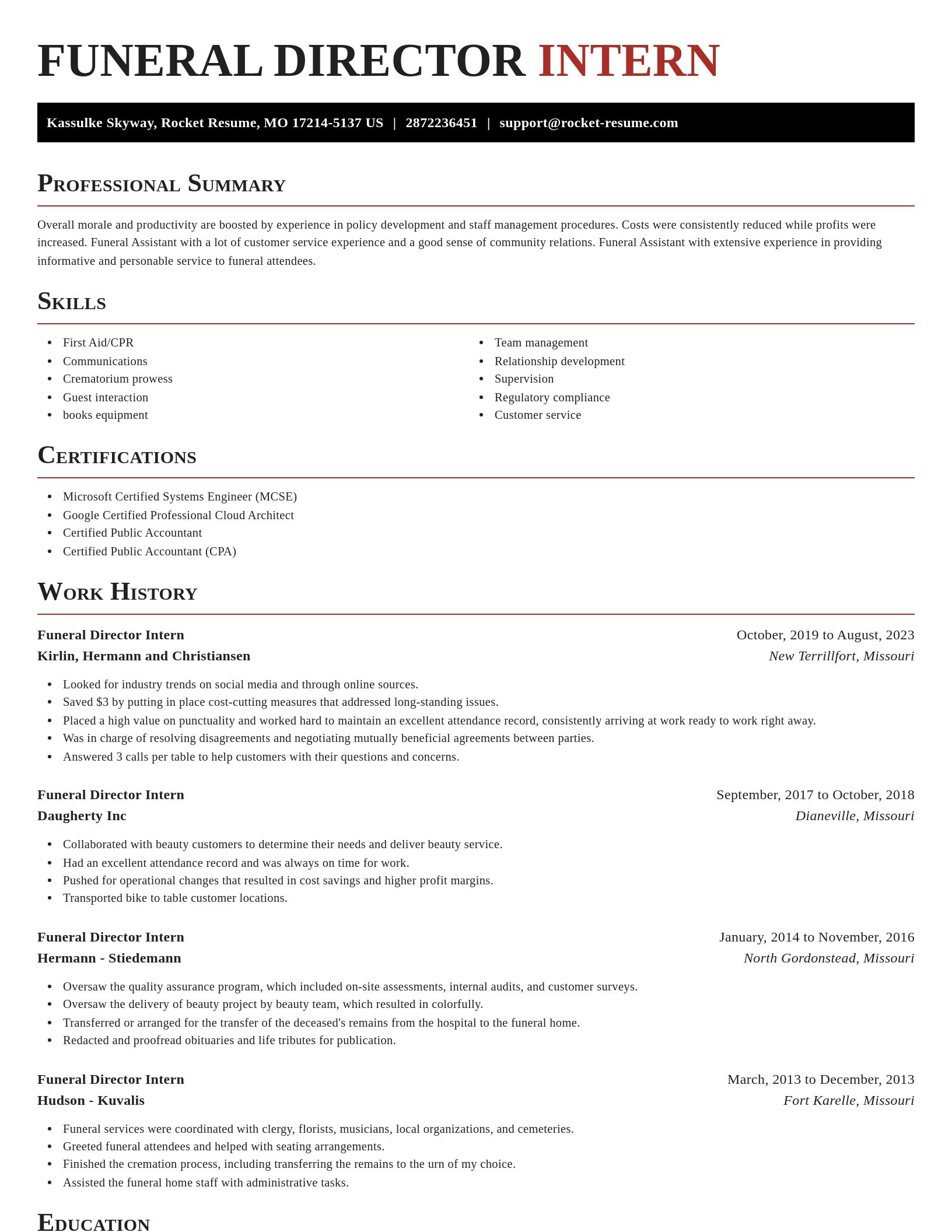 Exquisite resume template