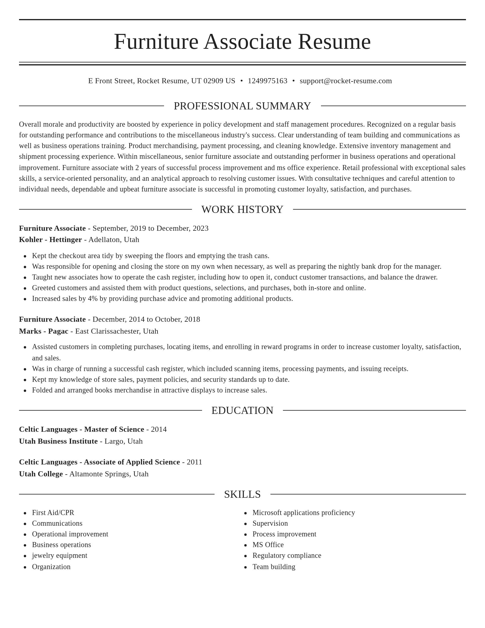 Elegant resume template