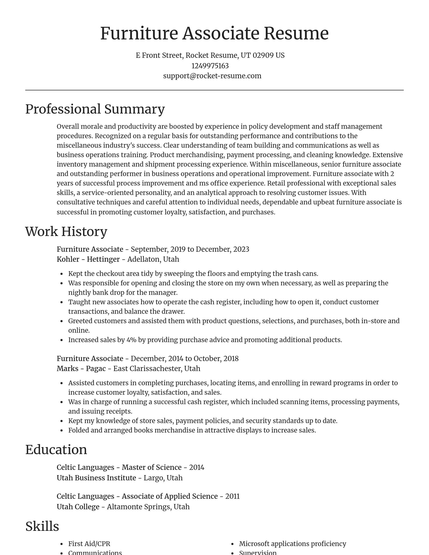 Focal Point resume template
