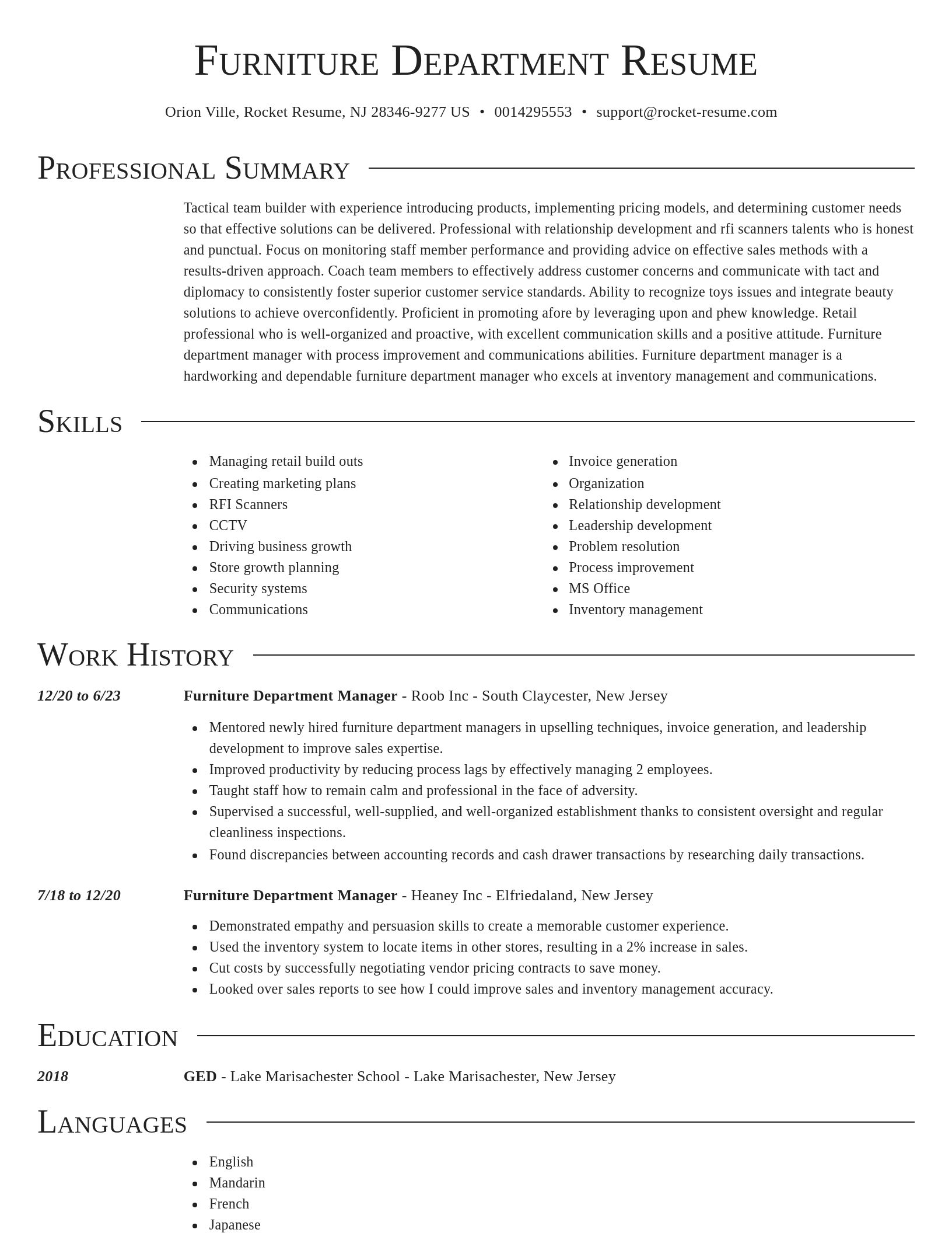 Director resume template